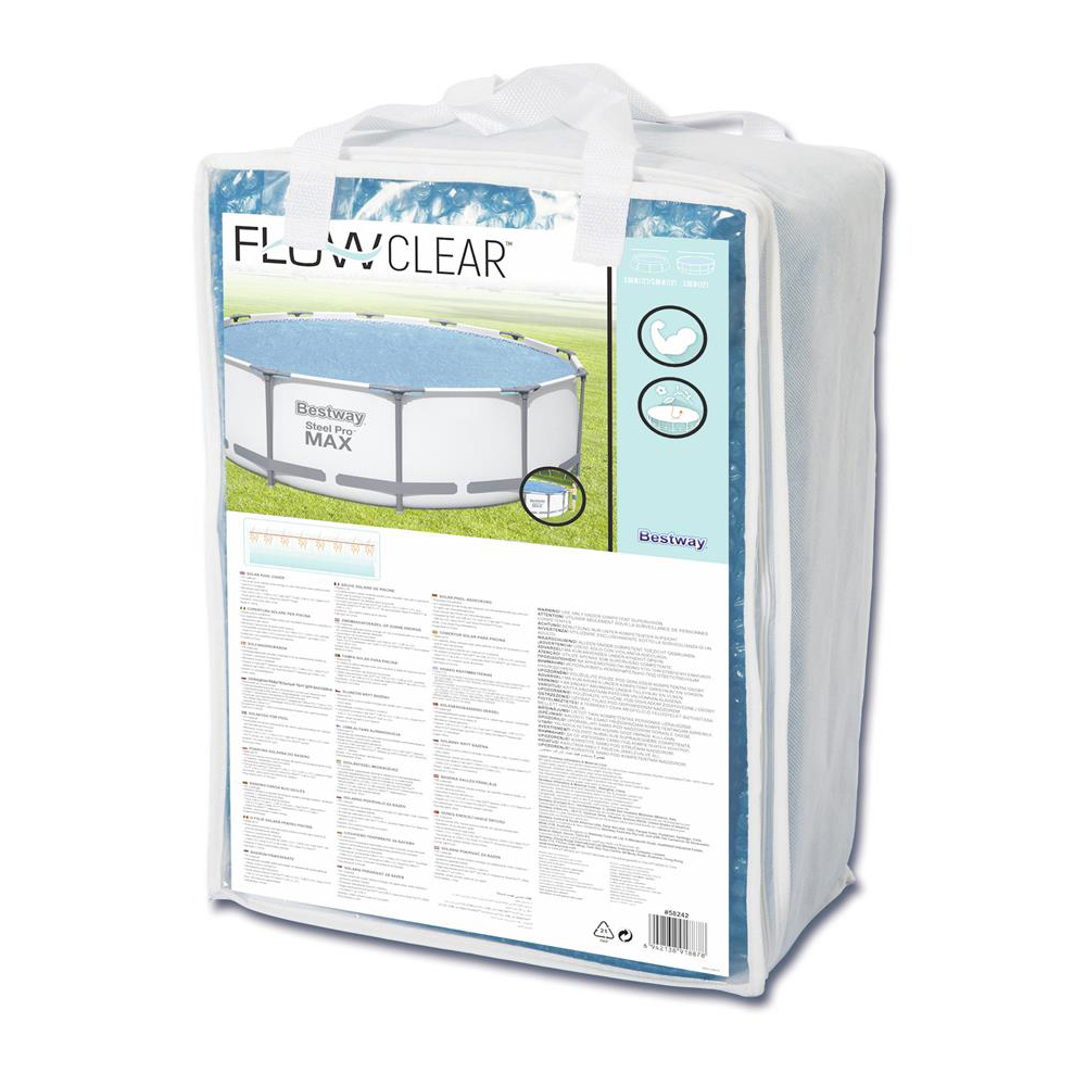 Bestway Pool Solarfolie Flowclear Ø 488 cm rund | blau