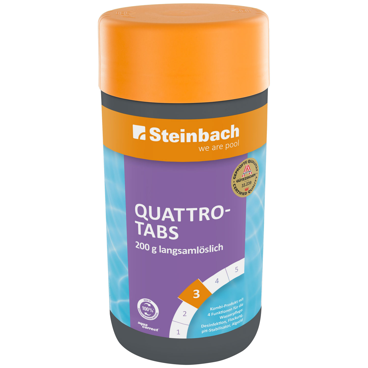 Steinbach Quattrotabs | langsamlösliche 200 g Tabletten | 1 kg