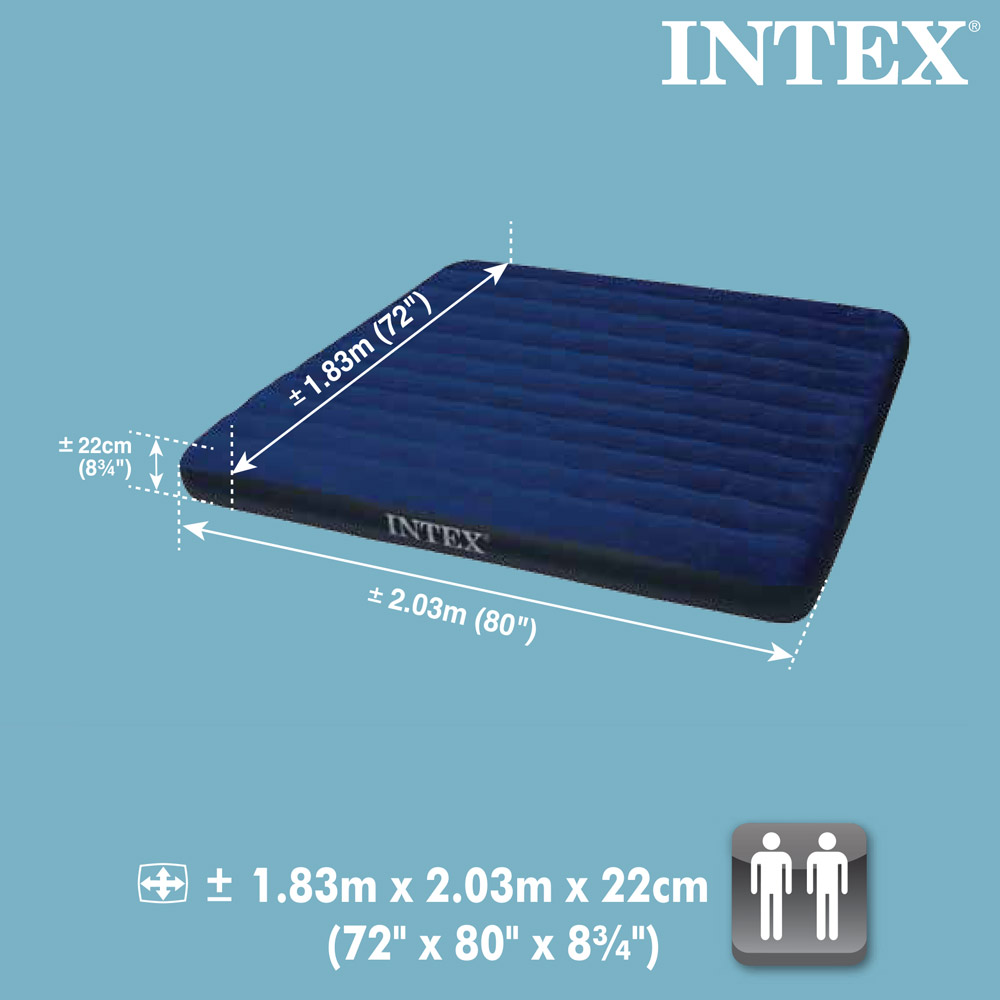 Intex Luftbett 203 x 183 x 22 cm | für 2 Personen