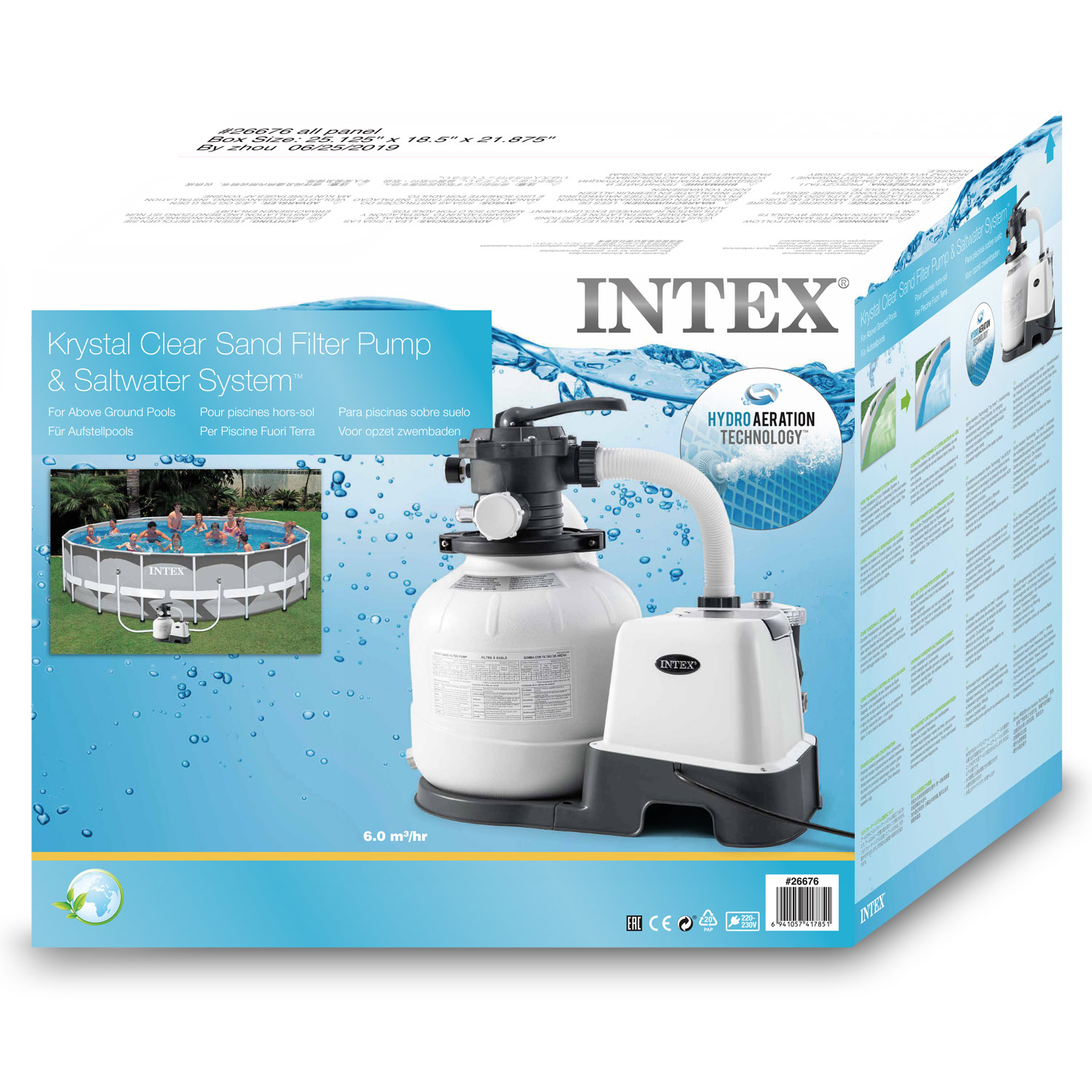 Intex Sandfilteranlage & Salzwassersystem Krystal Clear | 7,9 m³/h Leistung