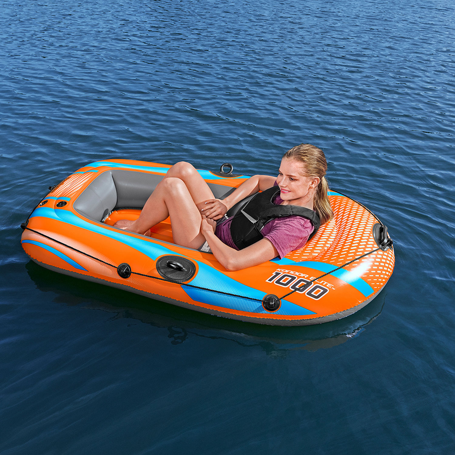 Bestway Schlauchboot Kondor Elite 1000 | 162 x 96 x 29 cm | bis 80 kg