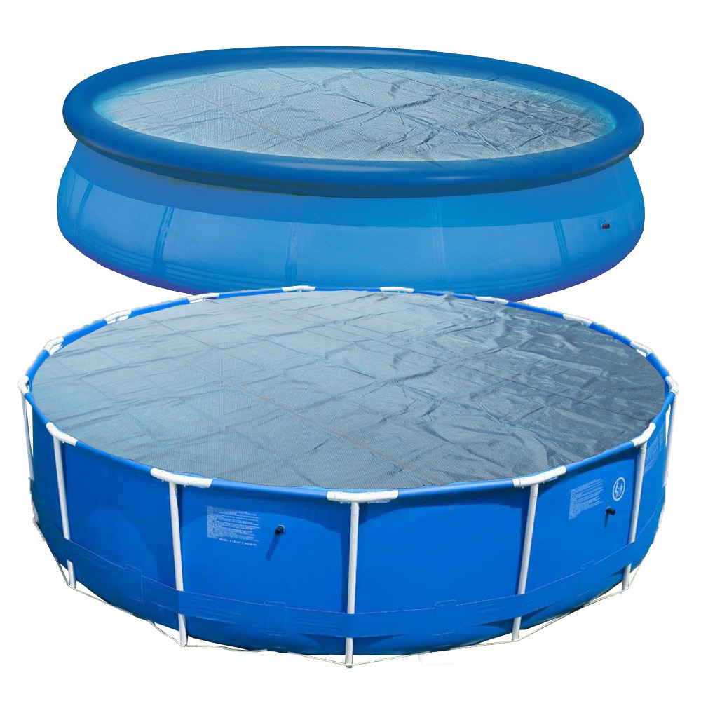 Miganeo Pool Solarfolie Ø 488 cm rund | schwarz/blau
