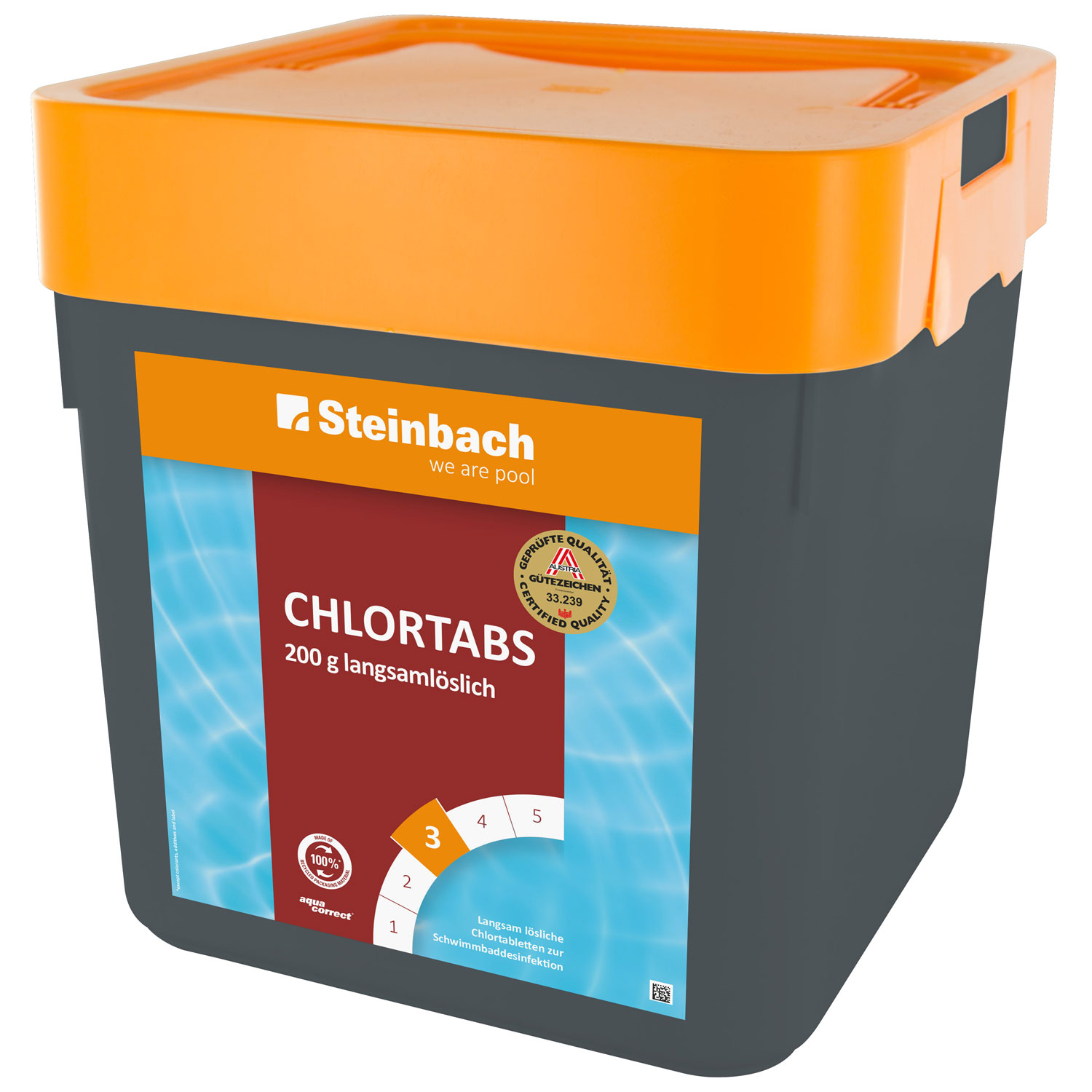 Steinbach Chlortabs | langsamlösliche 200 g Tabletten | 5 kg