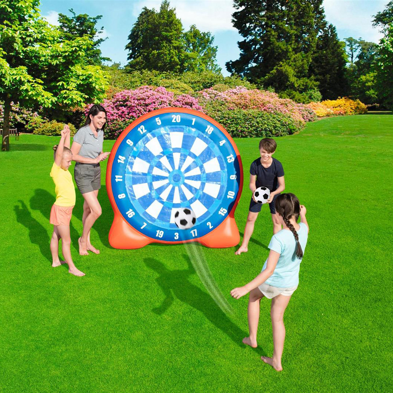 Bestway Fußball-Dartscheibe Air Blast Soccer Yard Game 157 x 107 x 157cm