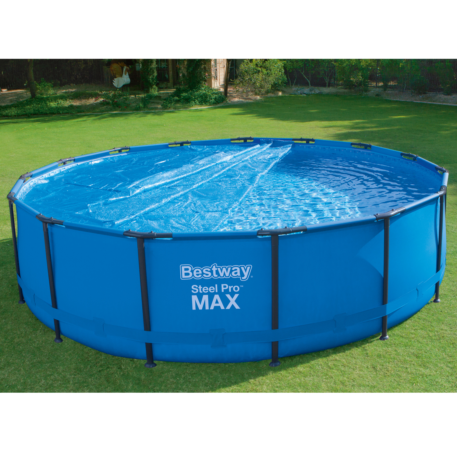 Bestway Pool Solarfolie Flowclear Ø 488 cm rund | blau
