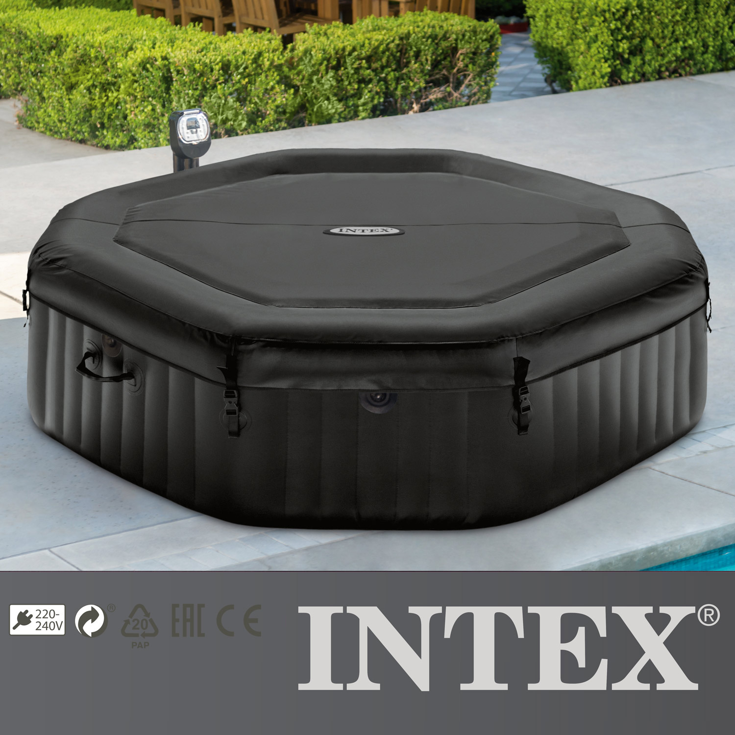 Intex Whirlpool 218 x 71 cm PureSpa mit Salzwassersystem | max. 6 Personen