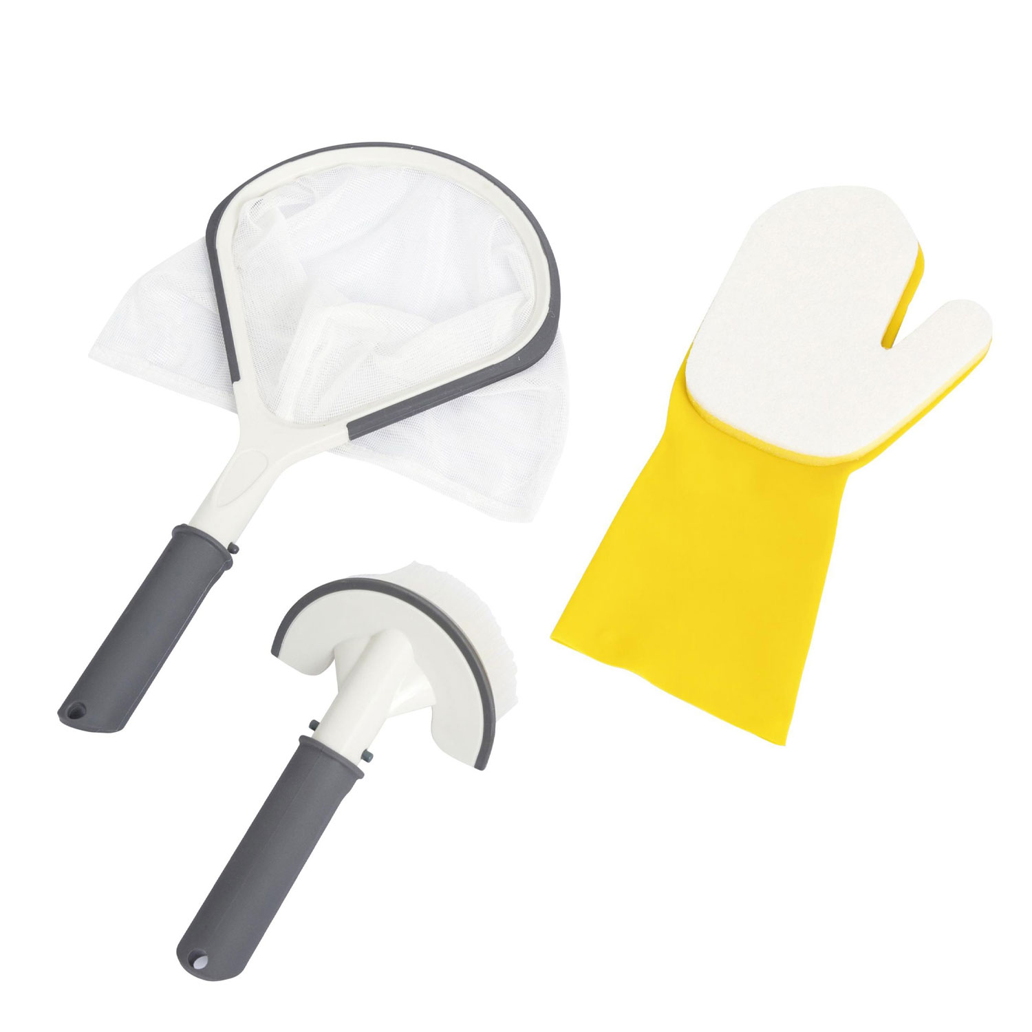 Bestway Whirlpool Reinigungs-Set All In One Lay-Z-Spa | Bürste - Handschuh - Kescher