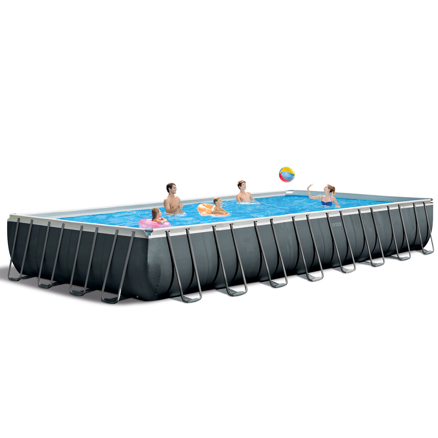 Intex Frame Pool 975 x 488 x 132 cm Komplettset | Rechteckpool mit Zubehör