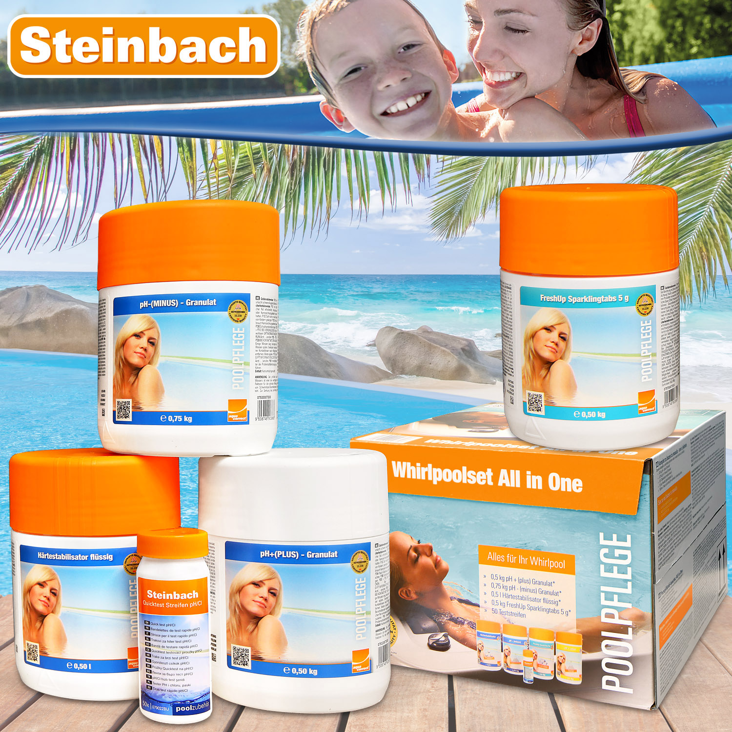 Steinbach Chlor Starterset "All in One" | für Whirlpools