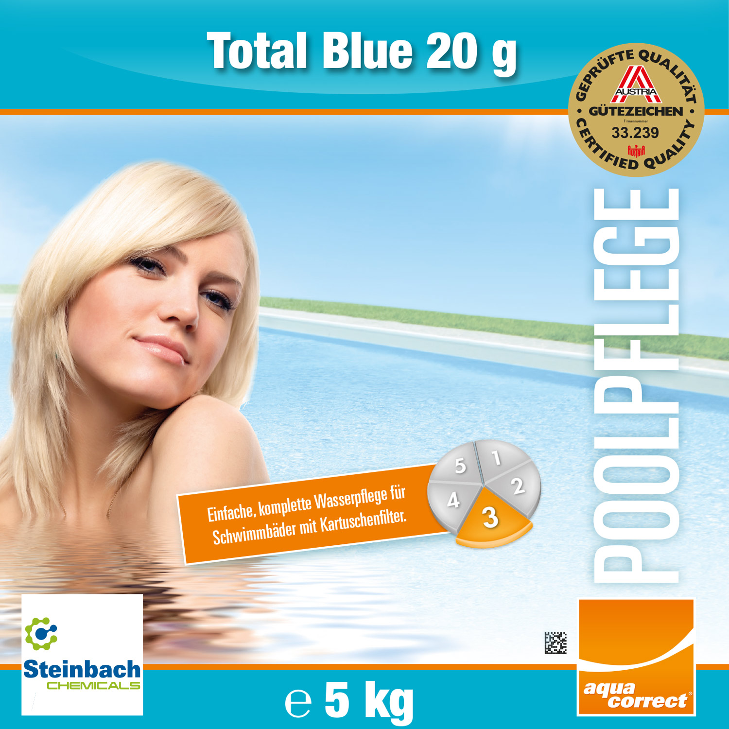 Steinbach Total Blue Multitabs | langsamlösliche 20 g Tabletten | 2 x 5 kg