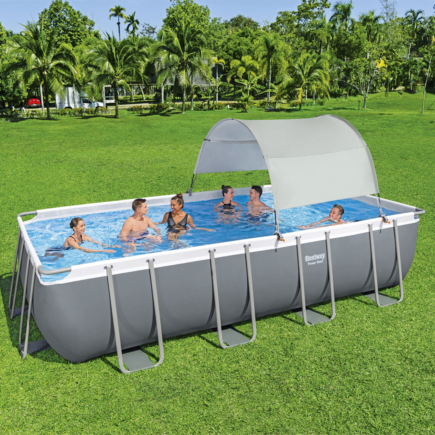 Bestway Sonnenschutzdach Pool Canopy für eckige und ovale Pools