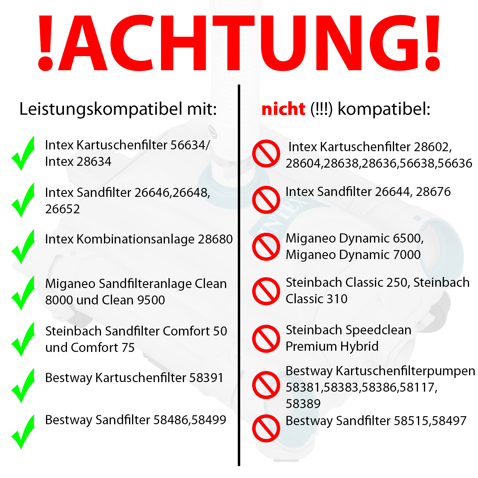 Intex Bodensauger Auto Pool Cleaner | Venturi-Prinzip | inkl. 650 cm Poolschlauch