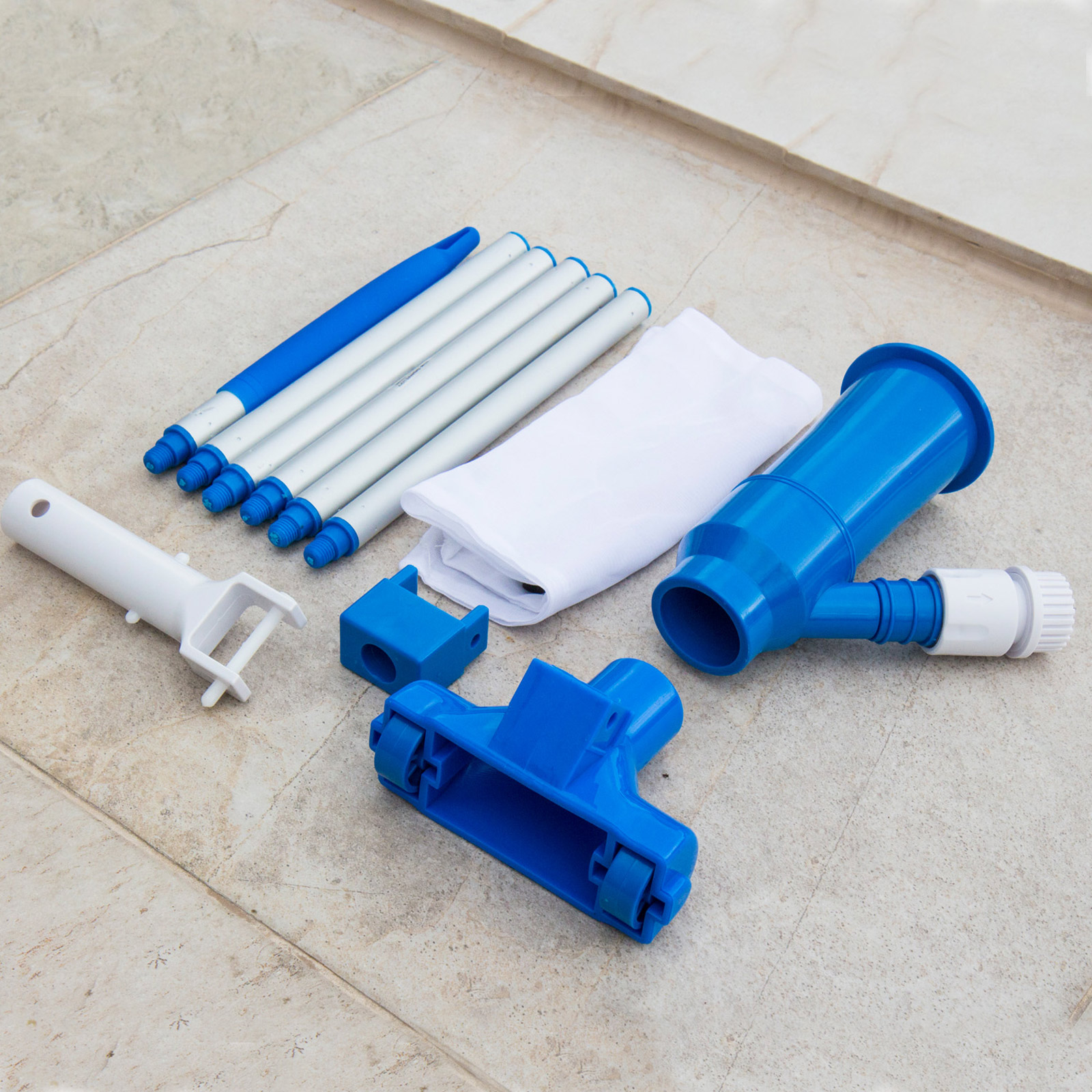 Steinbach Pool Bodensauger Duo | Venturi-Prinzip | mit 1,5 m Alustange
