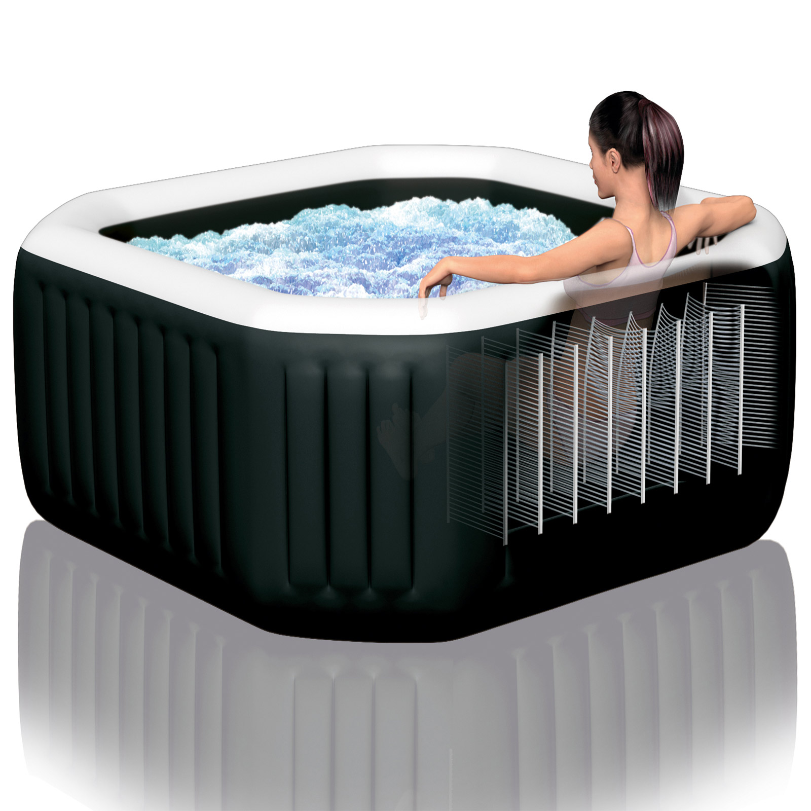 Intex Whirlpool 201 x 71 cm PureSpa | mit Salzwassersystem