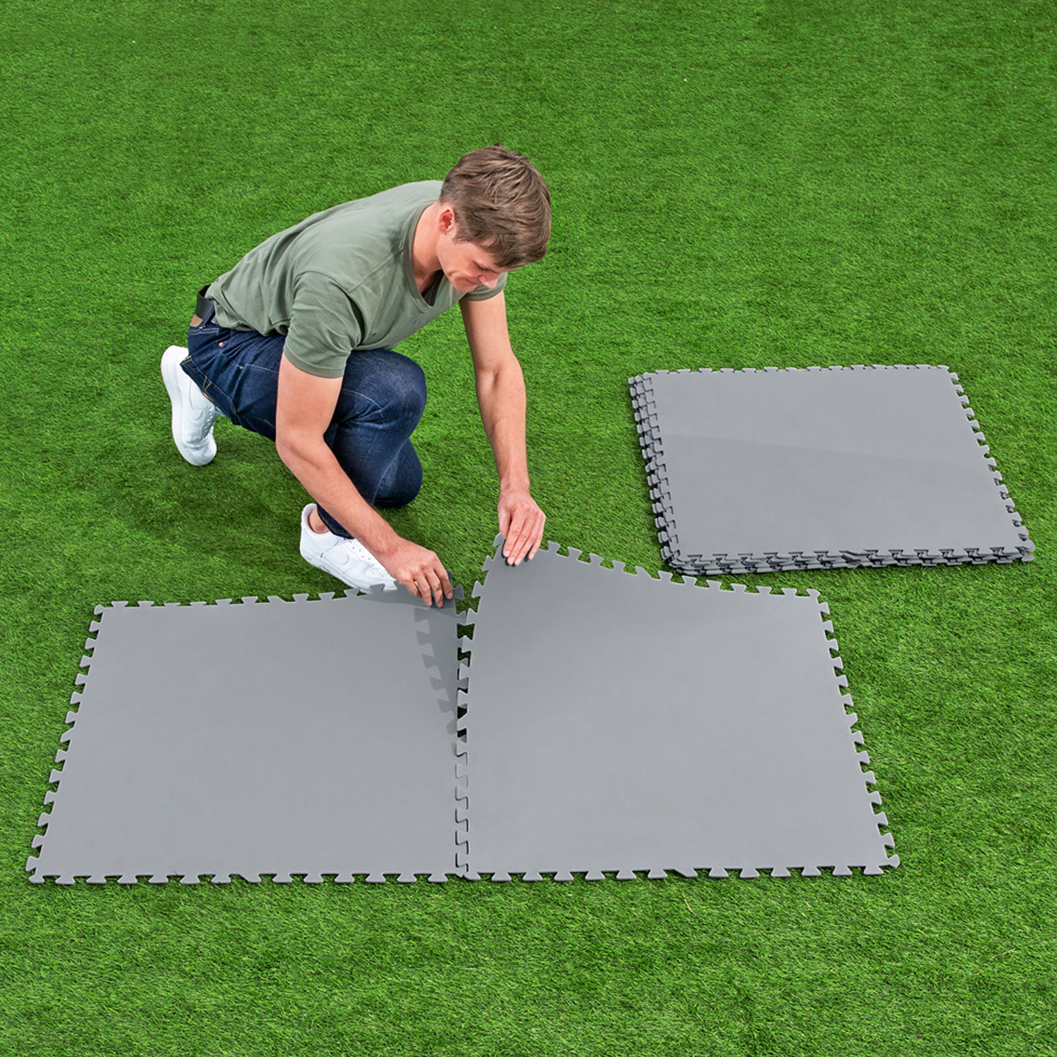 Bestway Bodenschutzfliesen Flowclear 78 x 78 cm | 9 Fliesen | ergeben 5,47 m²