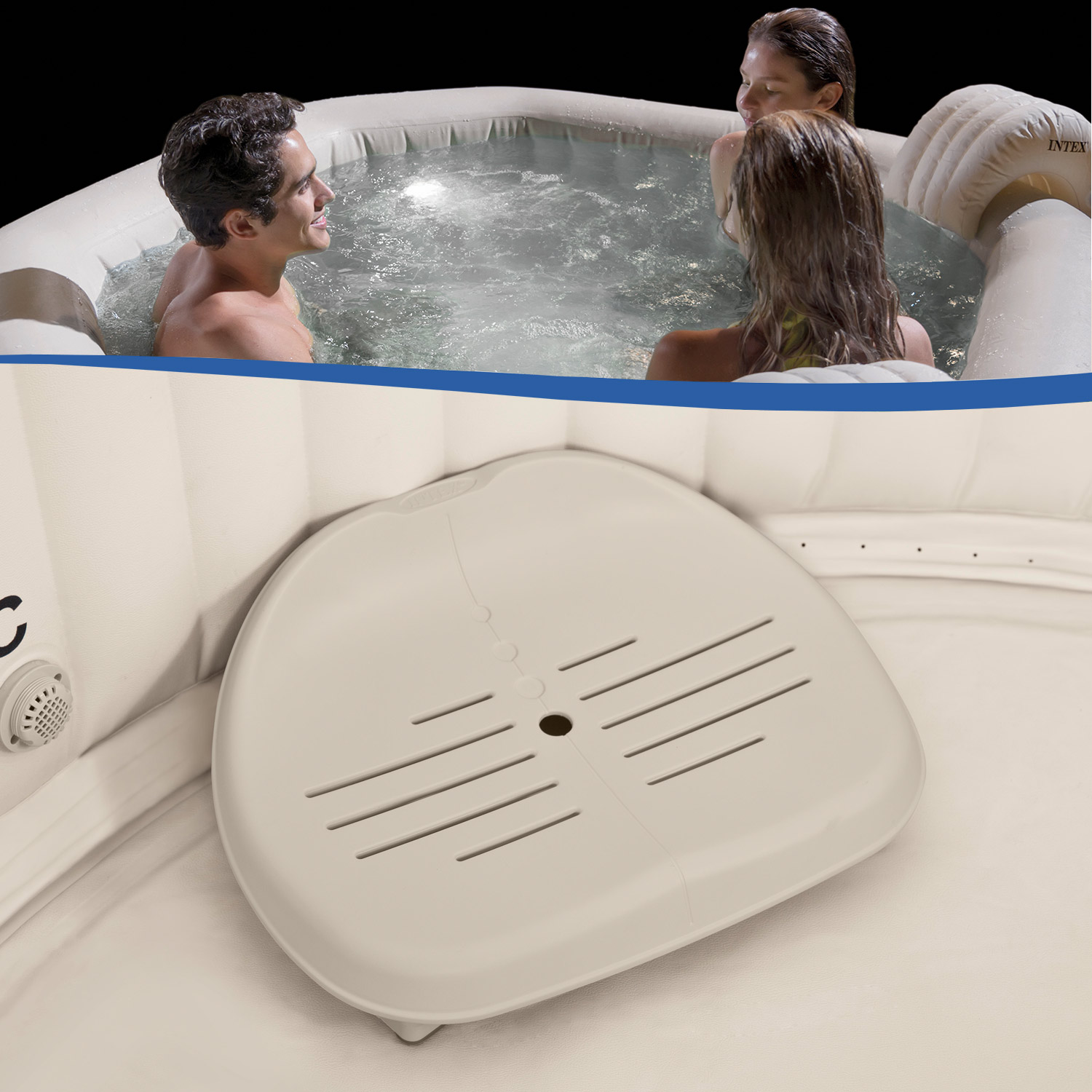 Intex Whirlpool Spa Sitz 47 x 36 x 22 cm | höhenverstellbarer Kunststoffsitz