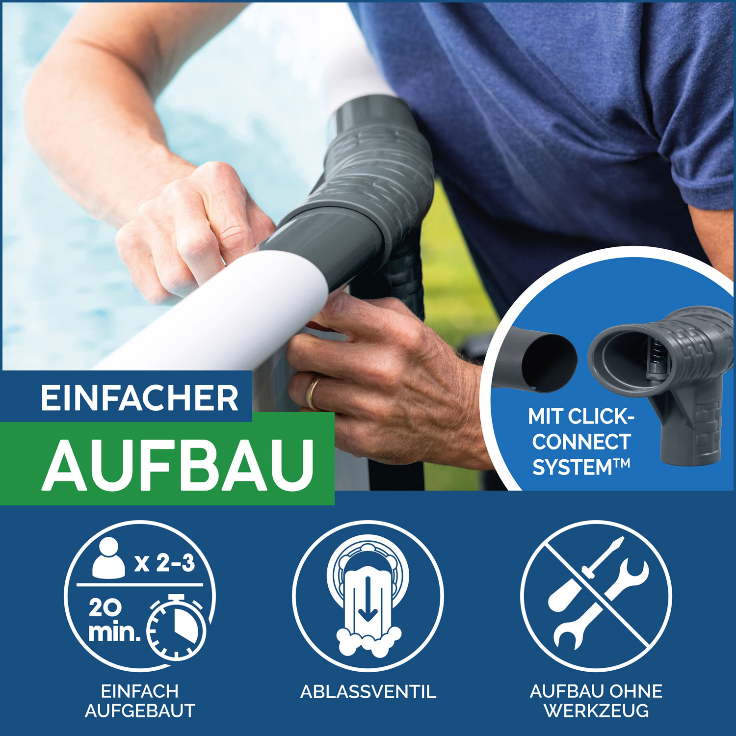 Bestway Frame Pool 396x122 cm Max Pro Komplettset | Rundpool mit Zubehör