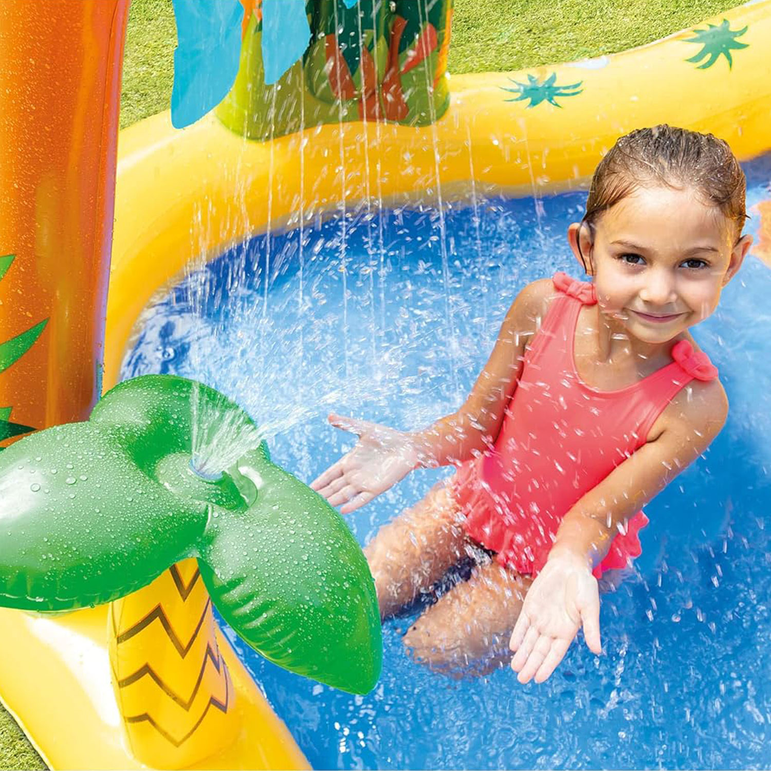 Intex Play Center Dinosaurier 249 x 191 x 109 cm mit Rutsche
