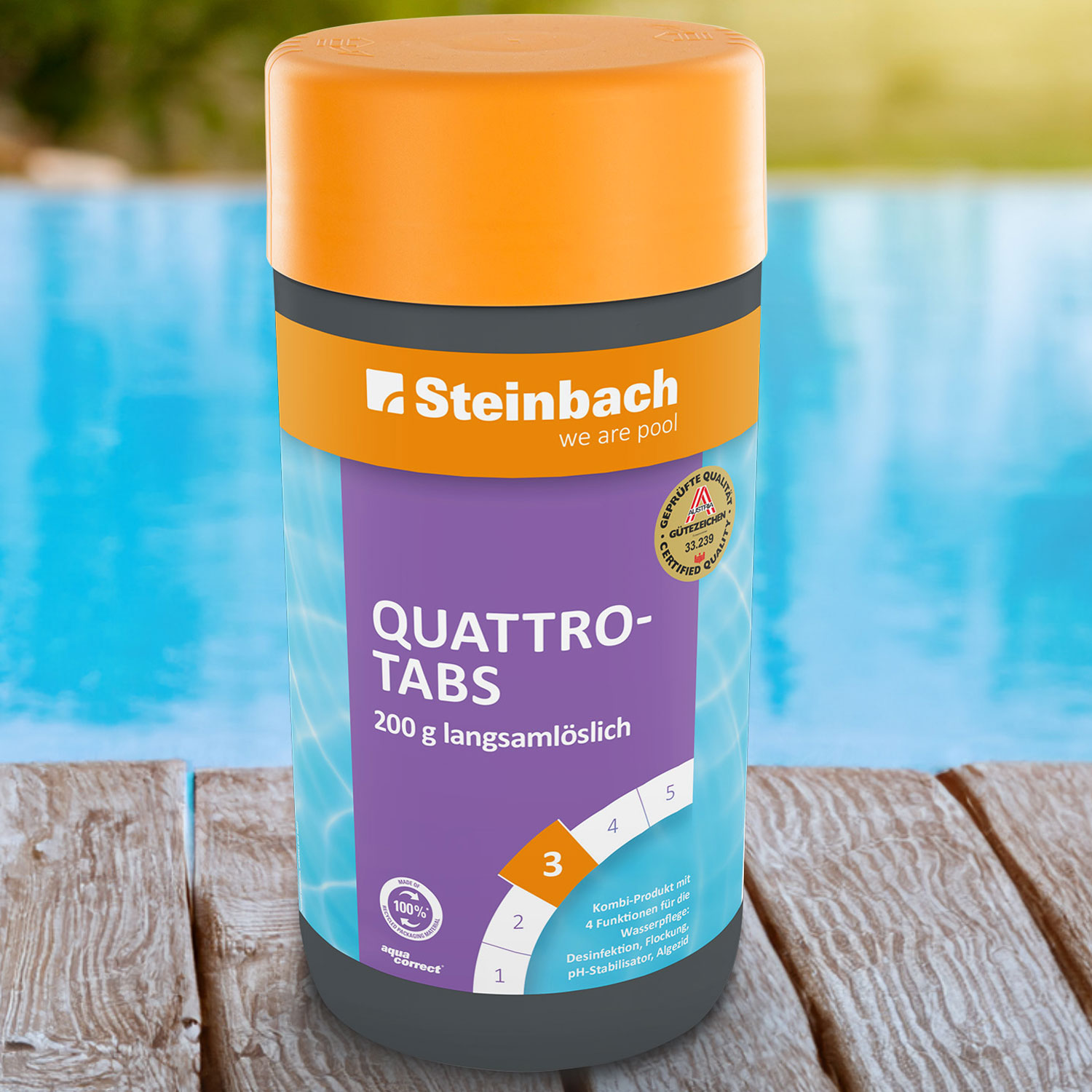 Steinbach Quattrotabs | langsamlösliche 200 g Tabletten | 1 kg