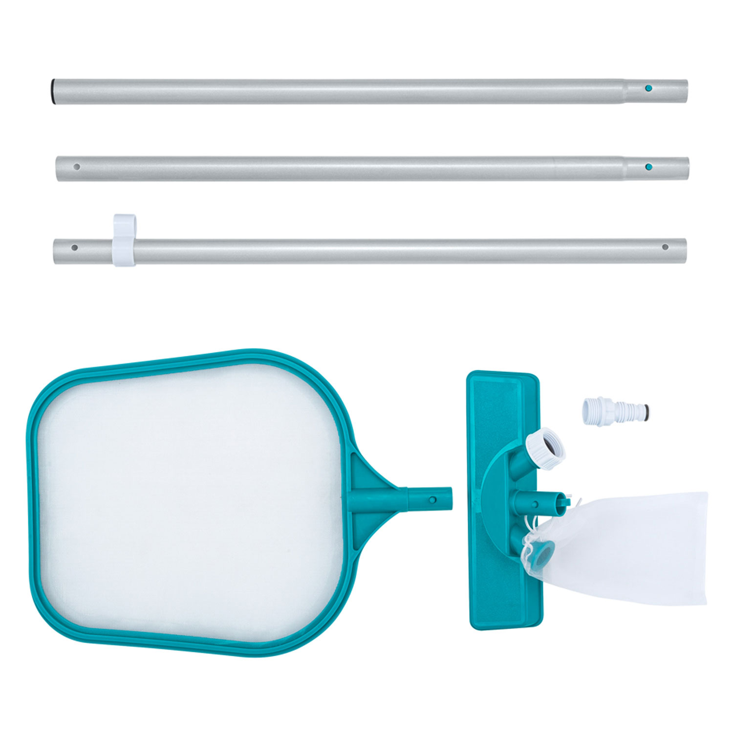 Bestway Poolpflege Basis-Set AquaClear | Venturi-Prinzip | für Poolgrößen bis Ø 396 cm