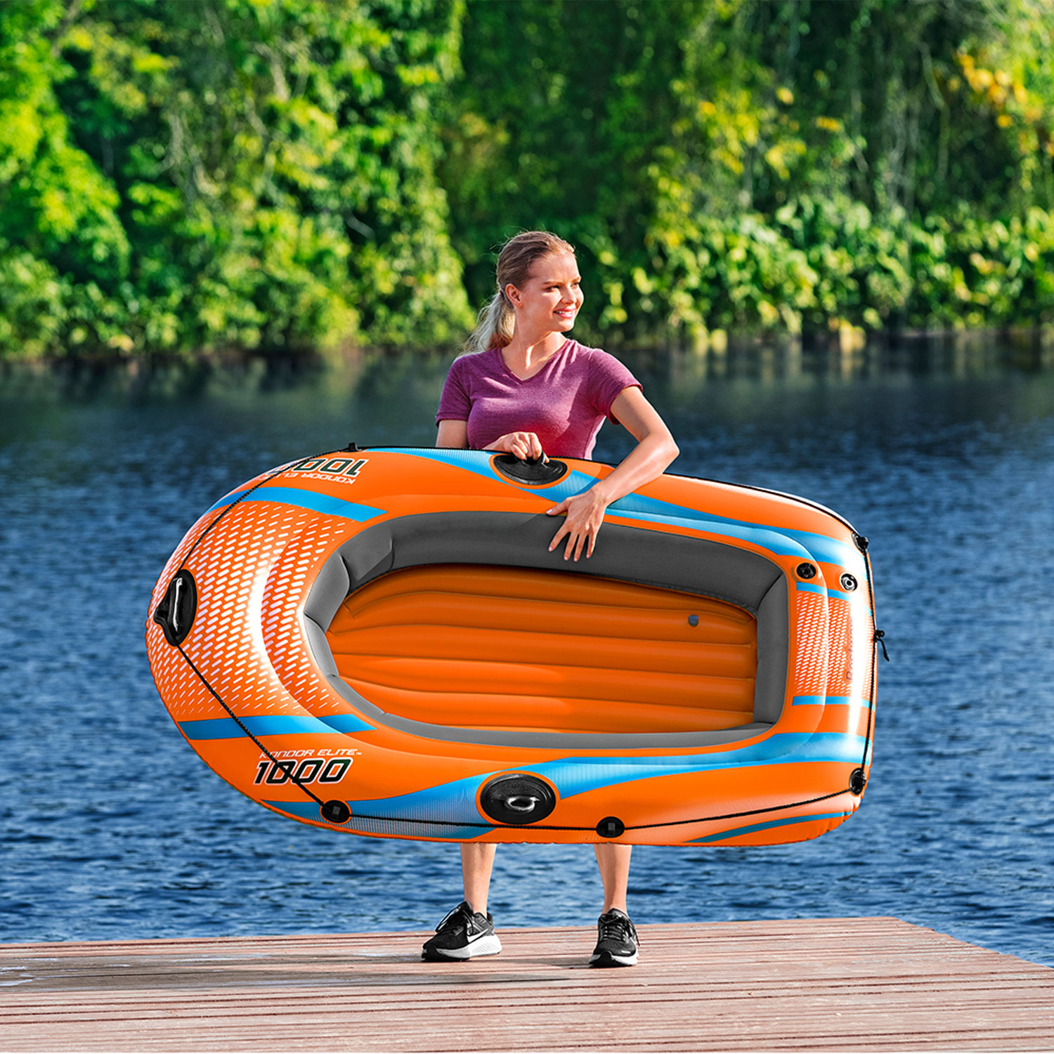 Bestway Schlauchboot Kondor Elite 1000 | 162 x 96 x 29 cm | bis 80 kg