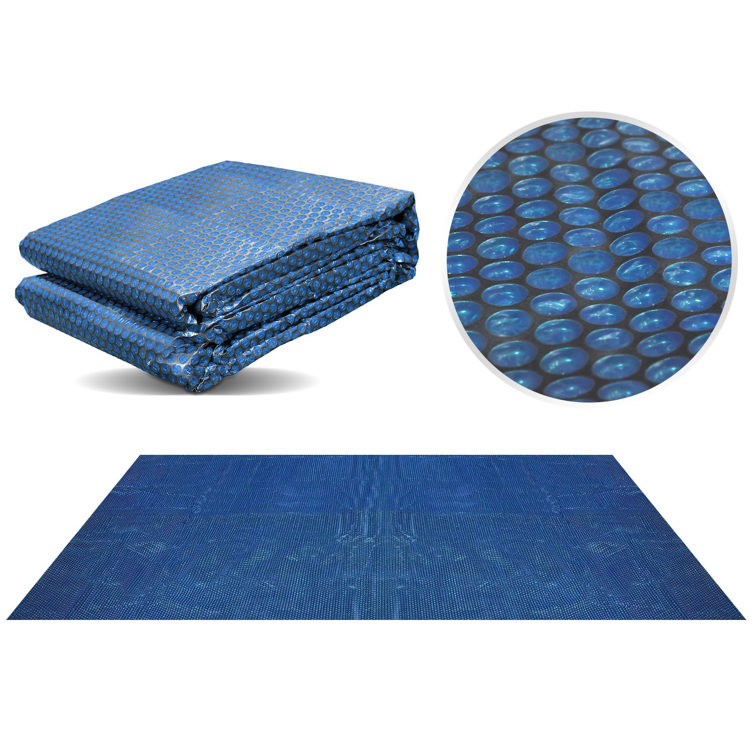 Miganeo Pool Solarfolie 600 x 400 cm rechteckig | schwarz/blau