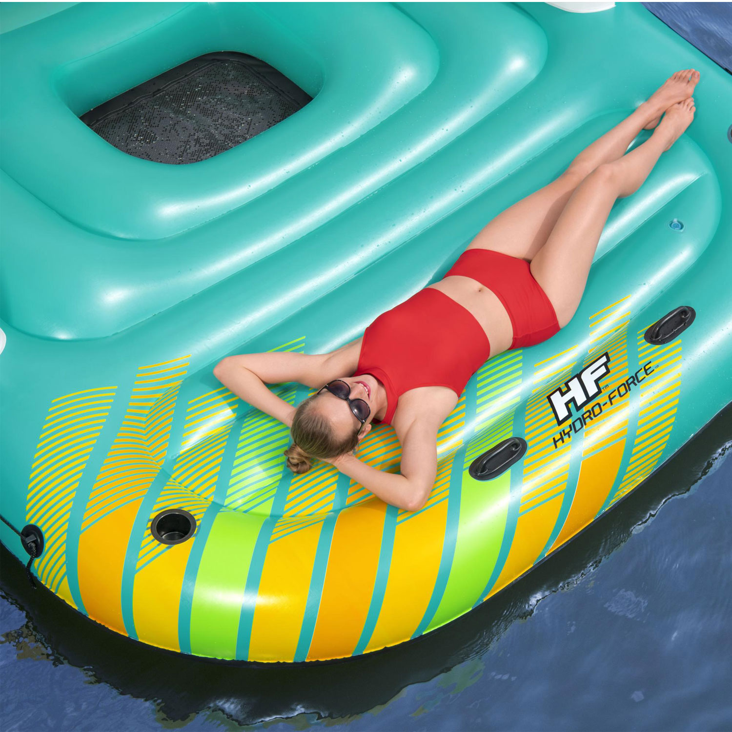 Bestway Badeinsel 291 x 265 x 83 cm Sunny Lounge Island | für 5 Personen