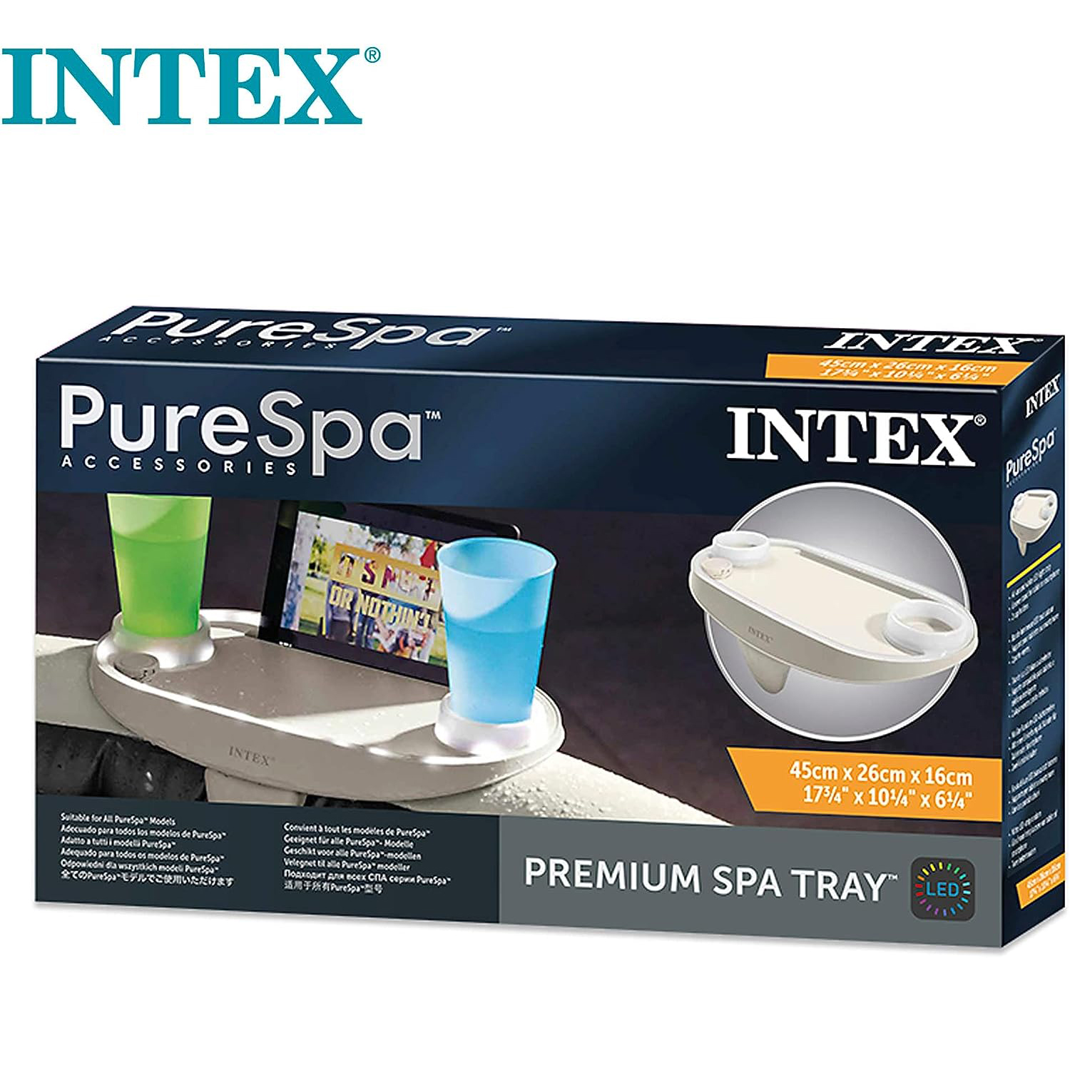 Intex Getränkehalter Premium Spa 45 x 26 x 16 cm | mit Beleuchtung