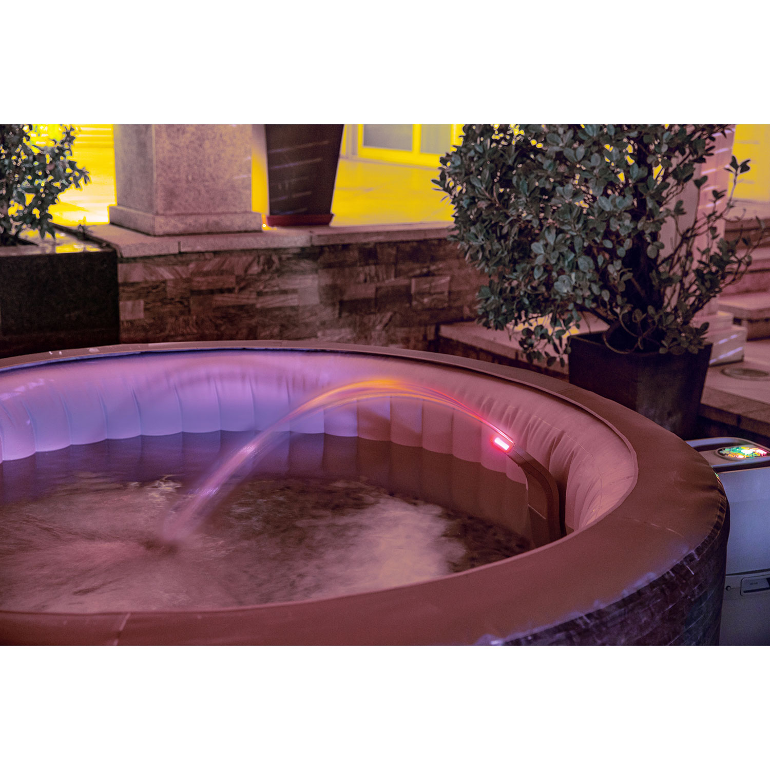 Bestway Wasserfall LAY-Z-SPA Xtras | 7-farbiges LED-Licht | Betrieb per Filtersystem