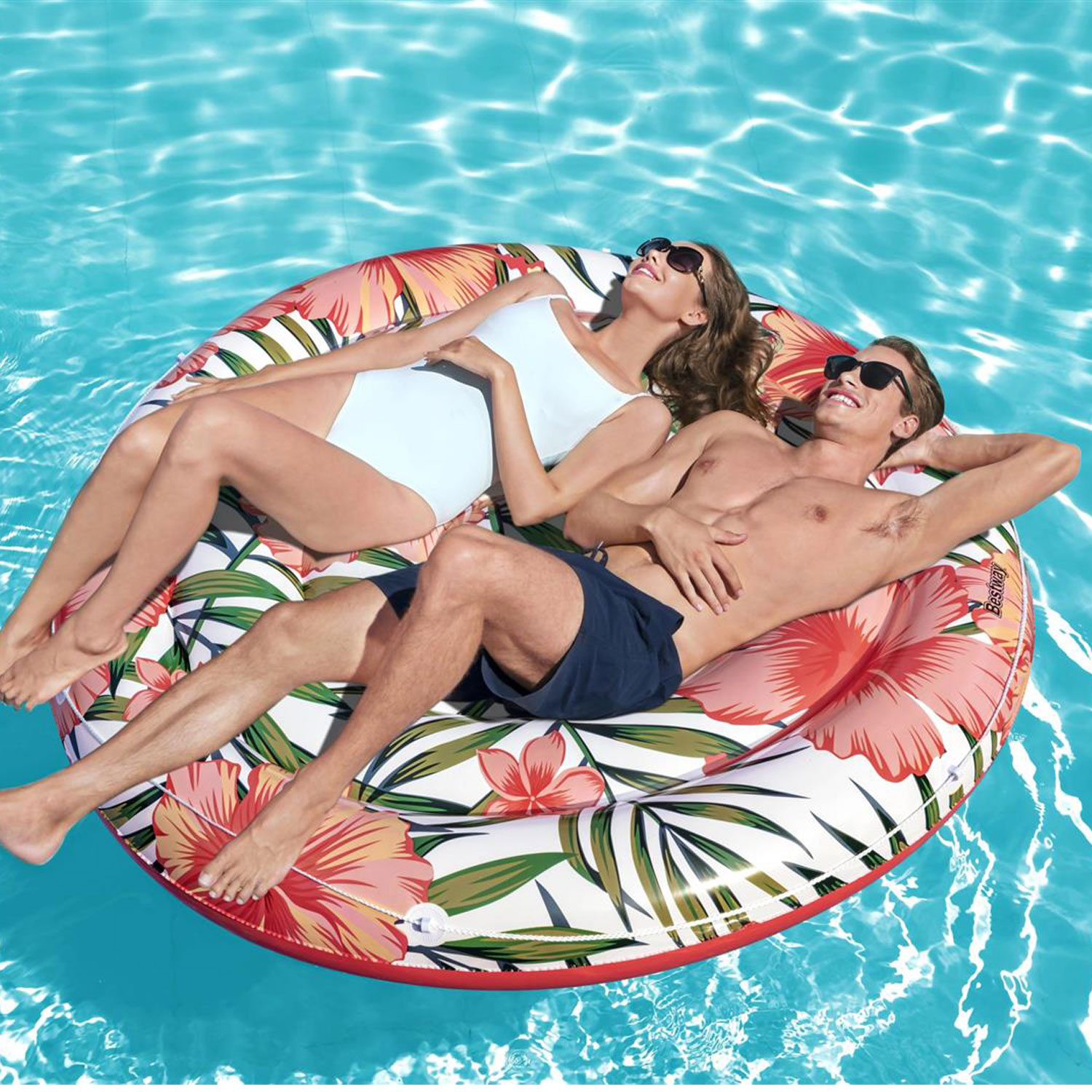 Bestway Badeinsel Ø 158 cm Peaceful Palms