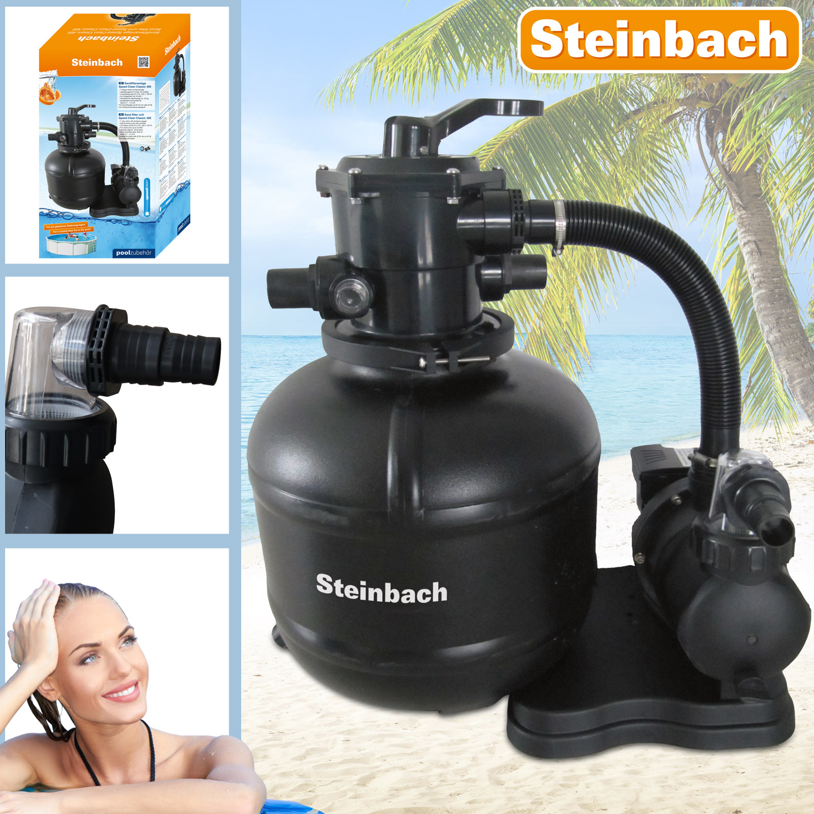 Steinbach Sandfilteranlage Classic 400 Speed Clean | 8,5 m³/h Leistung
