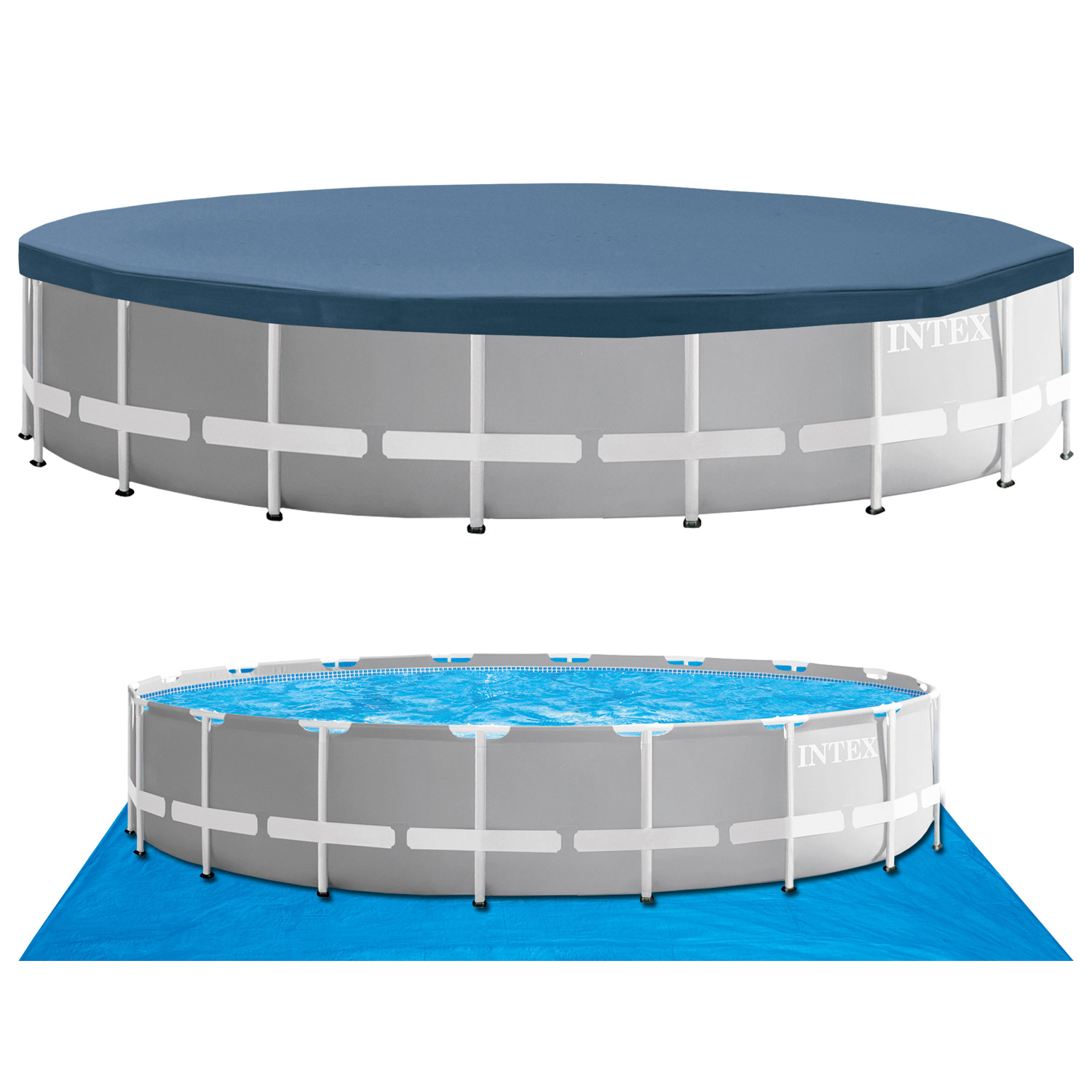 Intex Frame Pool 549 x 122 cm Komplettset | Rundpool mit Zubehör