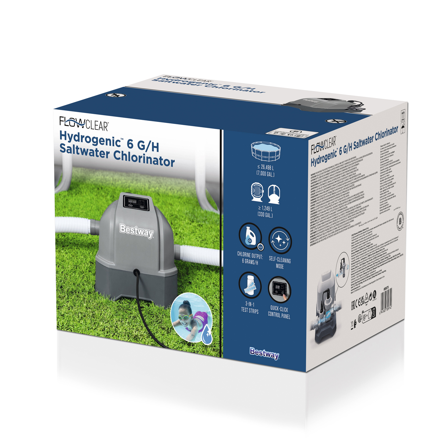Bestway Salzwassersystem Flowclear Hydrogenic | für Pools bis 26.500 Liter