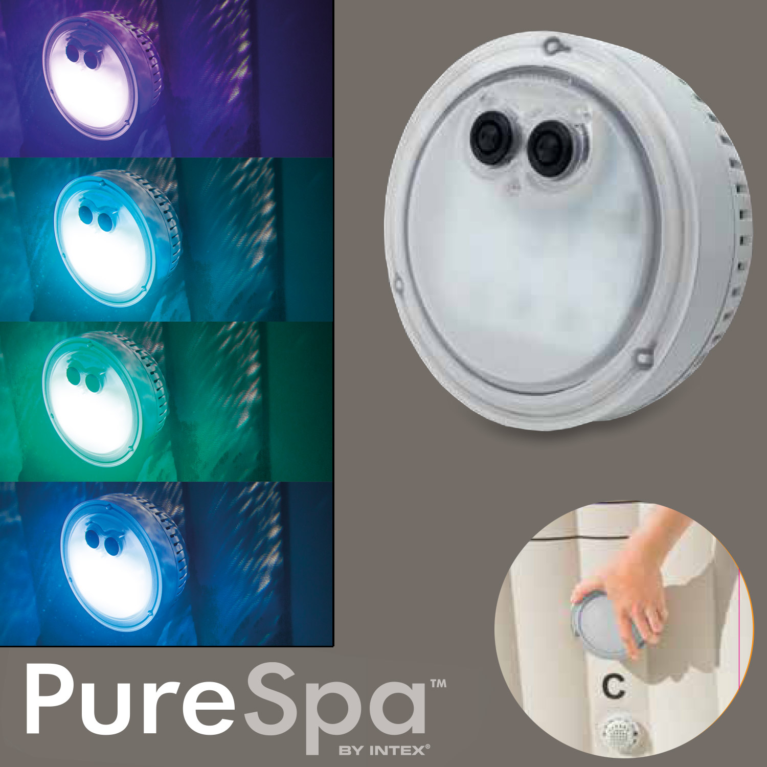 Intex LED Whirlpool Licht | 5-farbig | für alle Intex Pure Spa Bubble Modelle