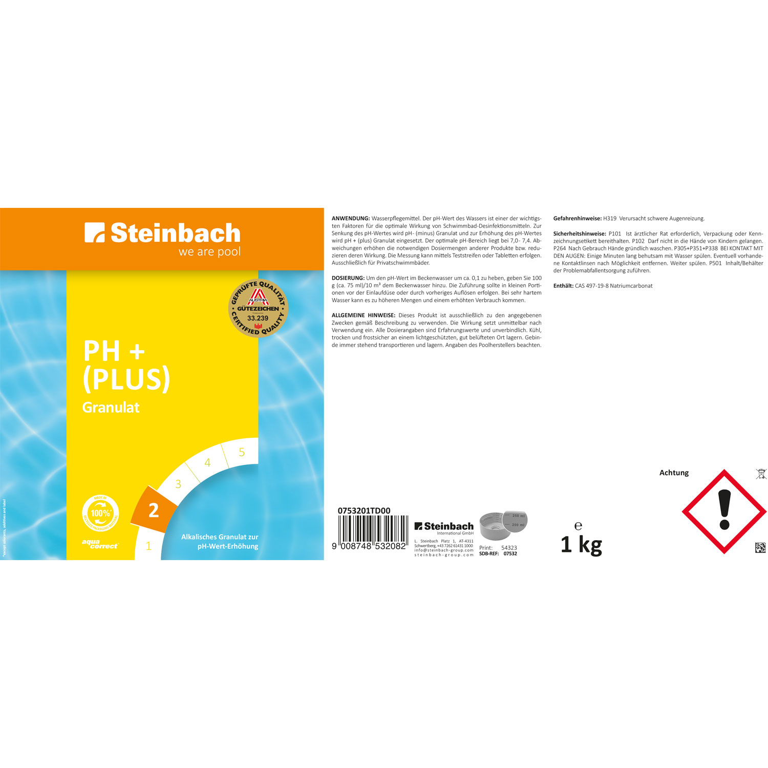 Steinbach pH Plus Granulat | 1 kg
