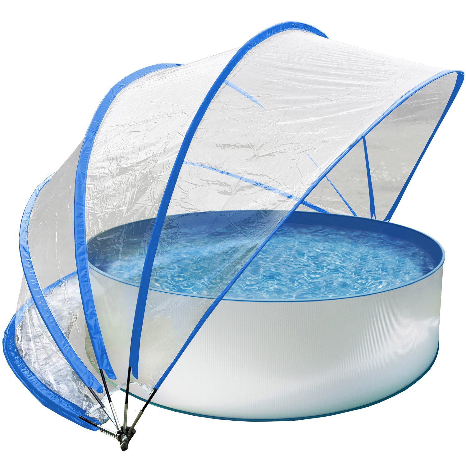 Steinbach Pooldach 440 x 220 cm Cabrio Dome | blau