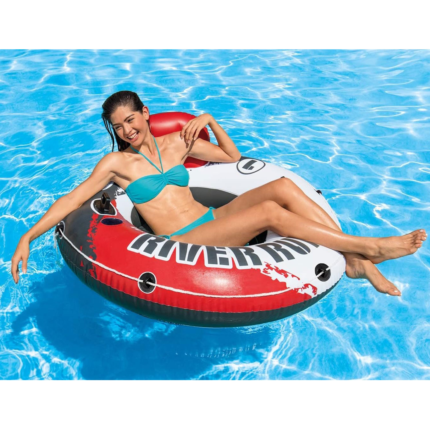 Intex Schwimmring Ø 135 cm Red River Run 1 Fire Edition | 0,45 mm starkes Vinyl