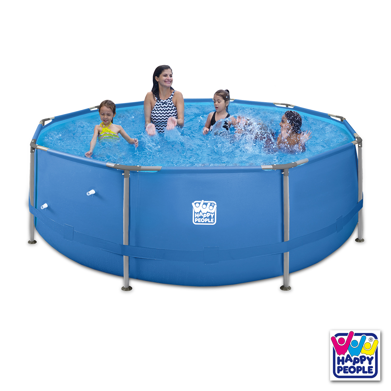 Happy People Stahlrahmenpool 366 x 122 cm Komplettset