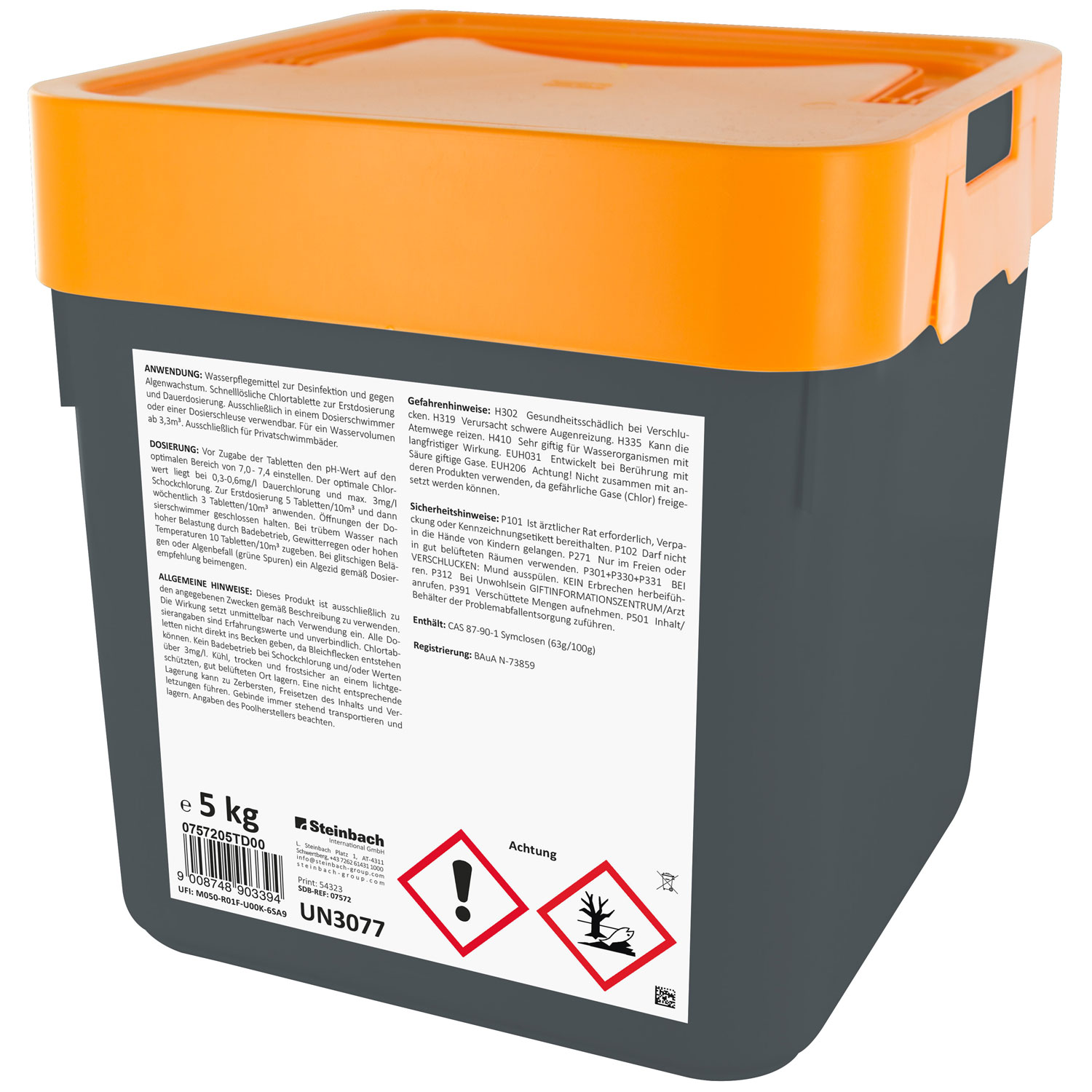 Steinbach Chlortabs | schnelllösliche 20 g Tabletten | 5 kg