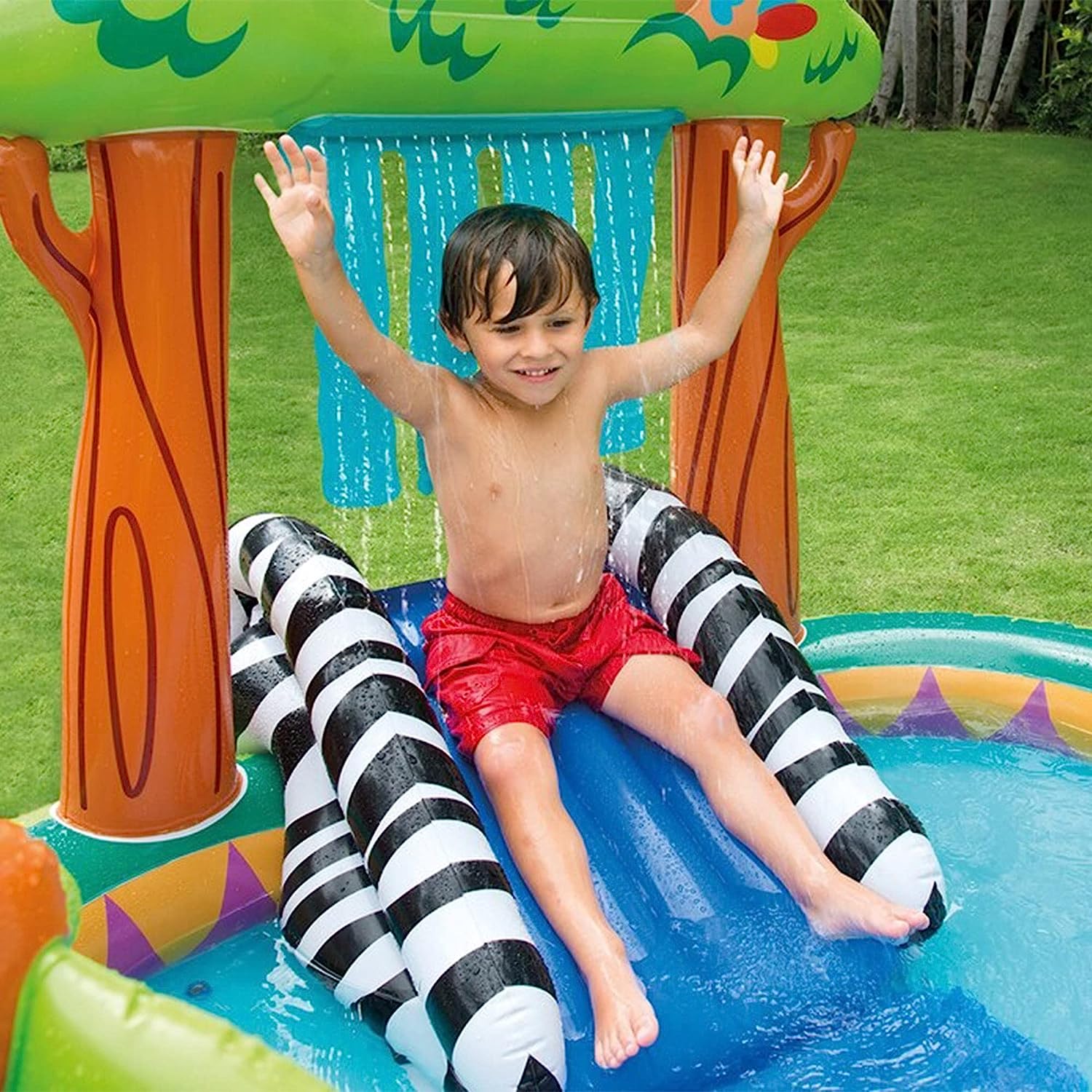 Intex Play Center Jungle 216 x 188 x 124 cm mit Rutsche