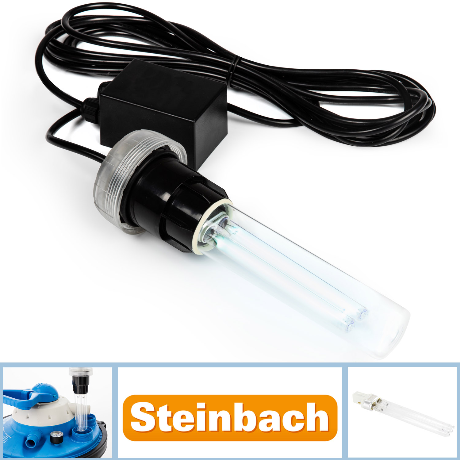 Steinbach UV-Lampe | Pool Desinfektionssystem für Sandfilteranlagen