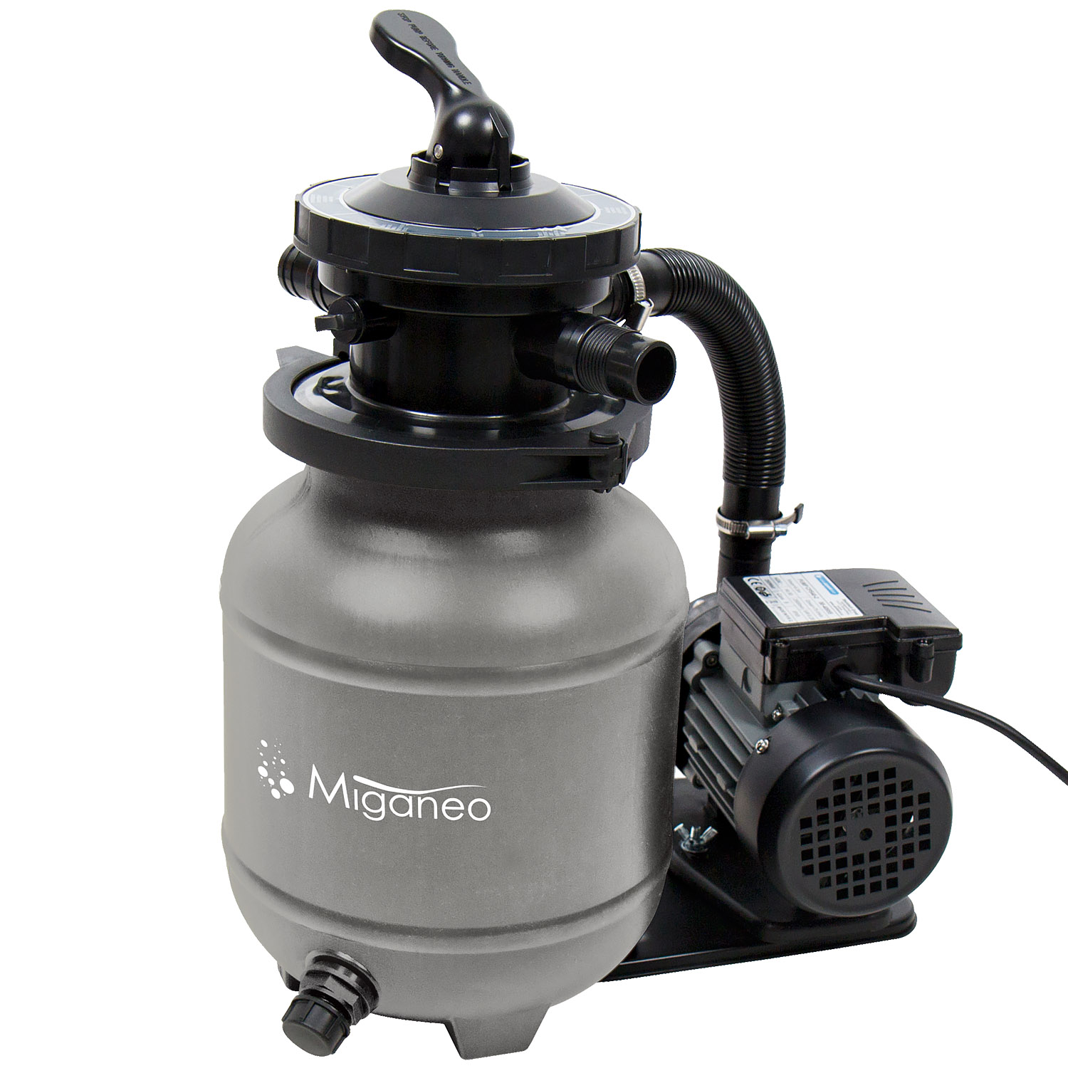 Miganeo Sandfilteranlage Dynamic 6500 Speed Clean | grau | 4,5 m³/h Leistung