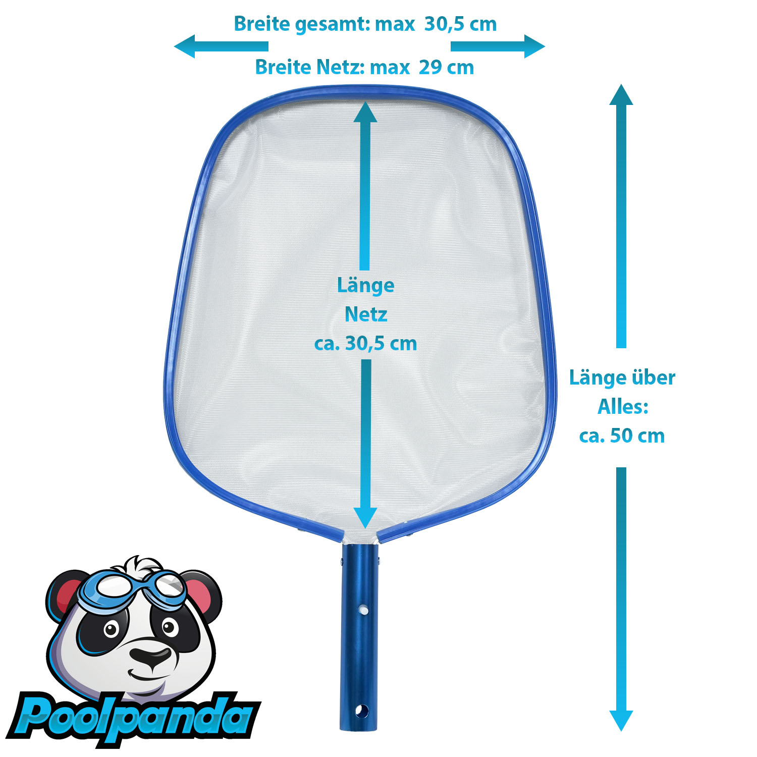 Poolpanda Poolkescher Deluxe 50 x 32,5 cm | sehr feinmaschig