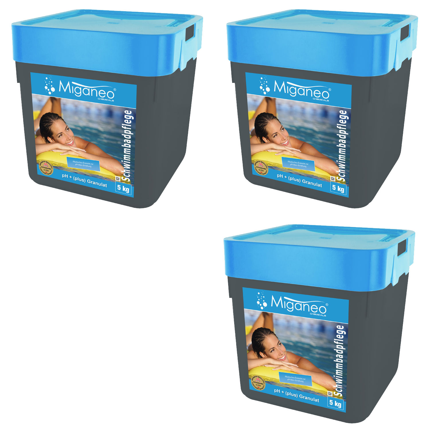 Miganeo pH Plus Granulat | schnelllöslich | 3 x 5 kg
