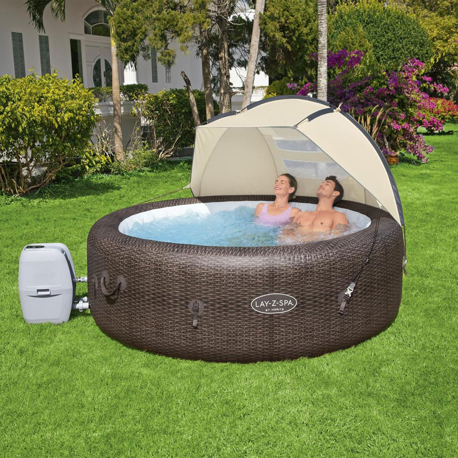 Bestway Whirlpool Sonnenschutzdach Lazy Spa Canopy 183 x 94 x 109 cm