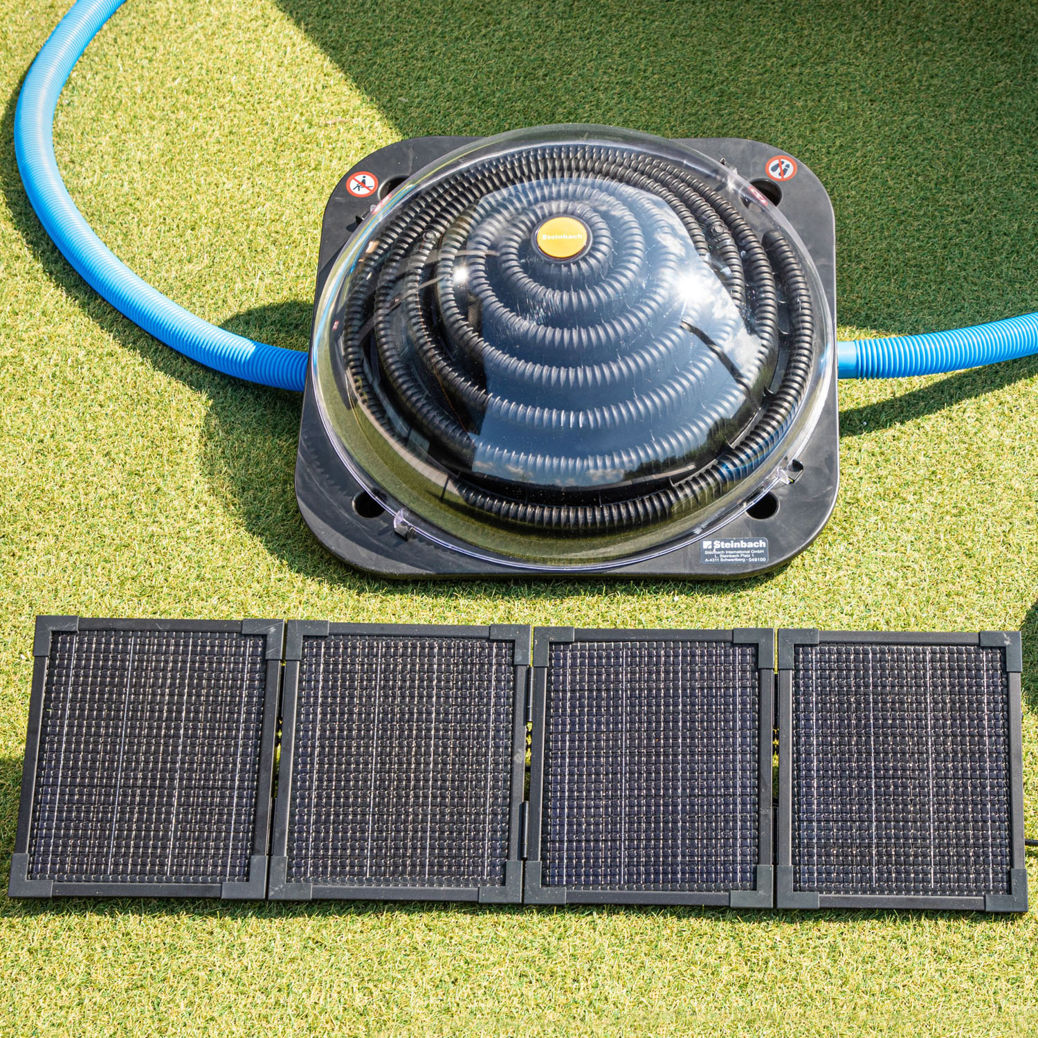Steinbach Zirkulationspumpe mit Solarpanel | 3.000 l/h Leistung | für Pools bis 19.000 Liter