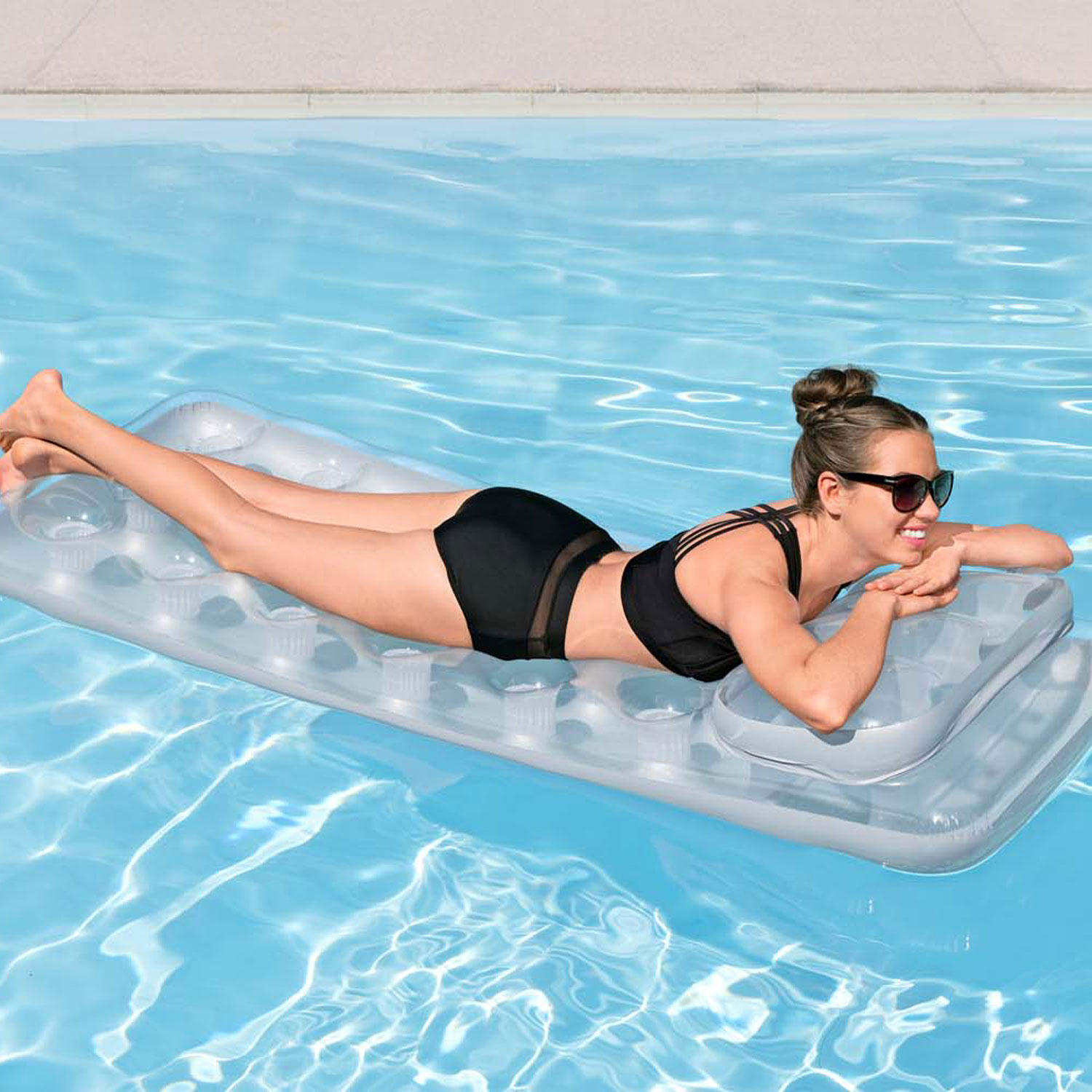Bestway Luftmatratze 188 x 71 cm Silver Deluxe