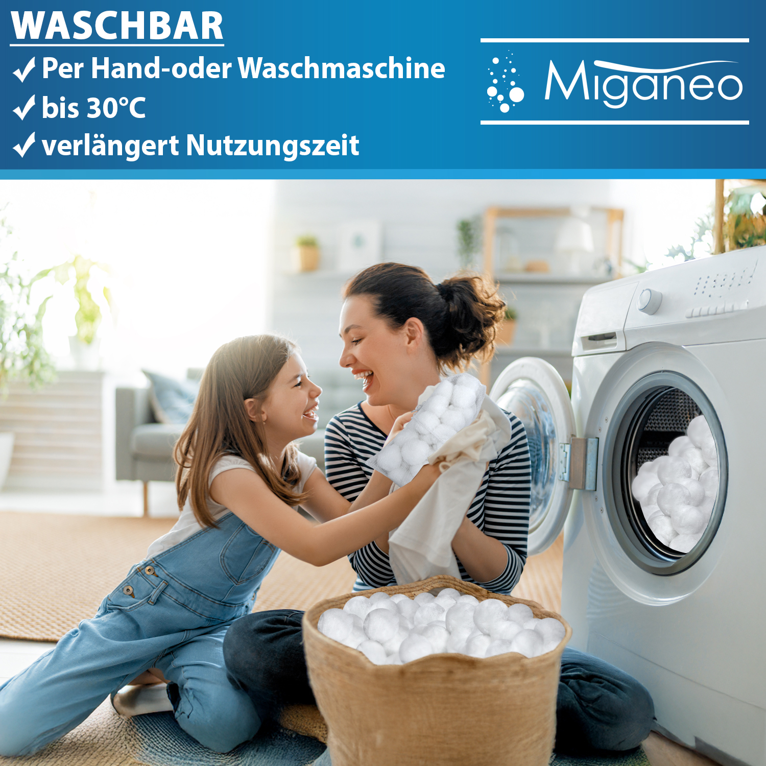 Miganeo Filter Balls mit Netz | 500 g