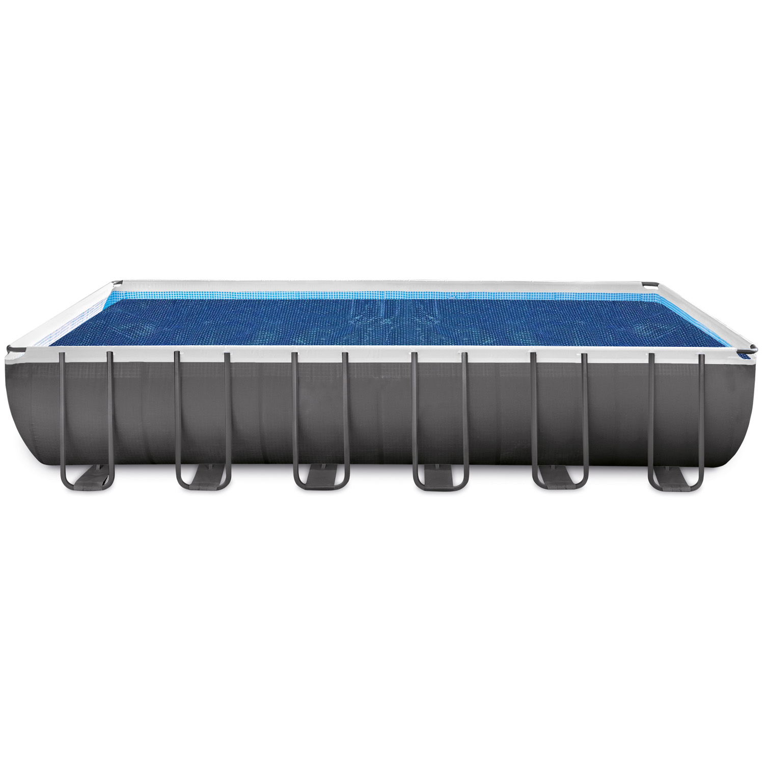 Miganeo Pool Solarfolie 700 x 400 cm Deluxe rechteckig |180 my | schwarz | 12 mm Luftblasen