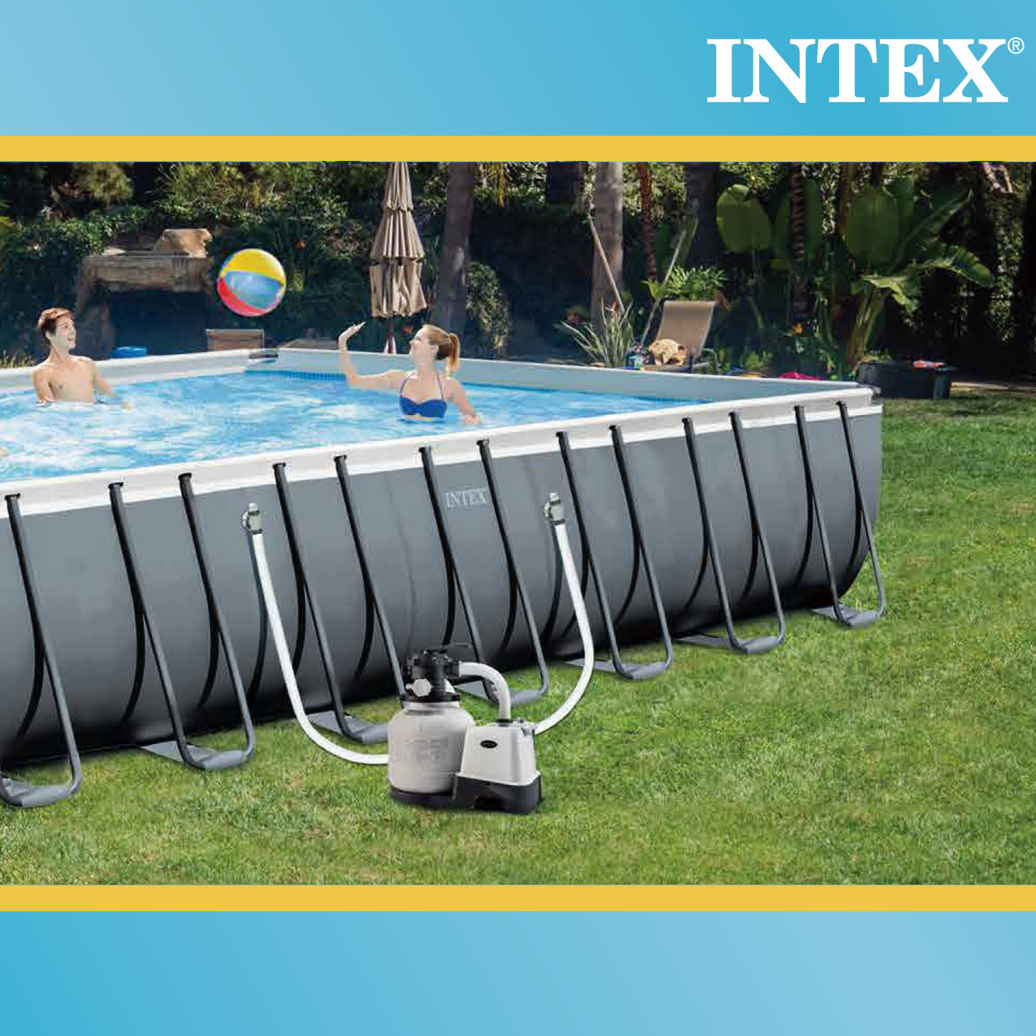 Intex Sandfilteranlage & Salzwassersystem Krystal Clear | 10,0 m³/h Leistung